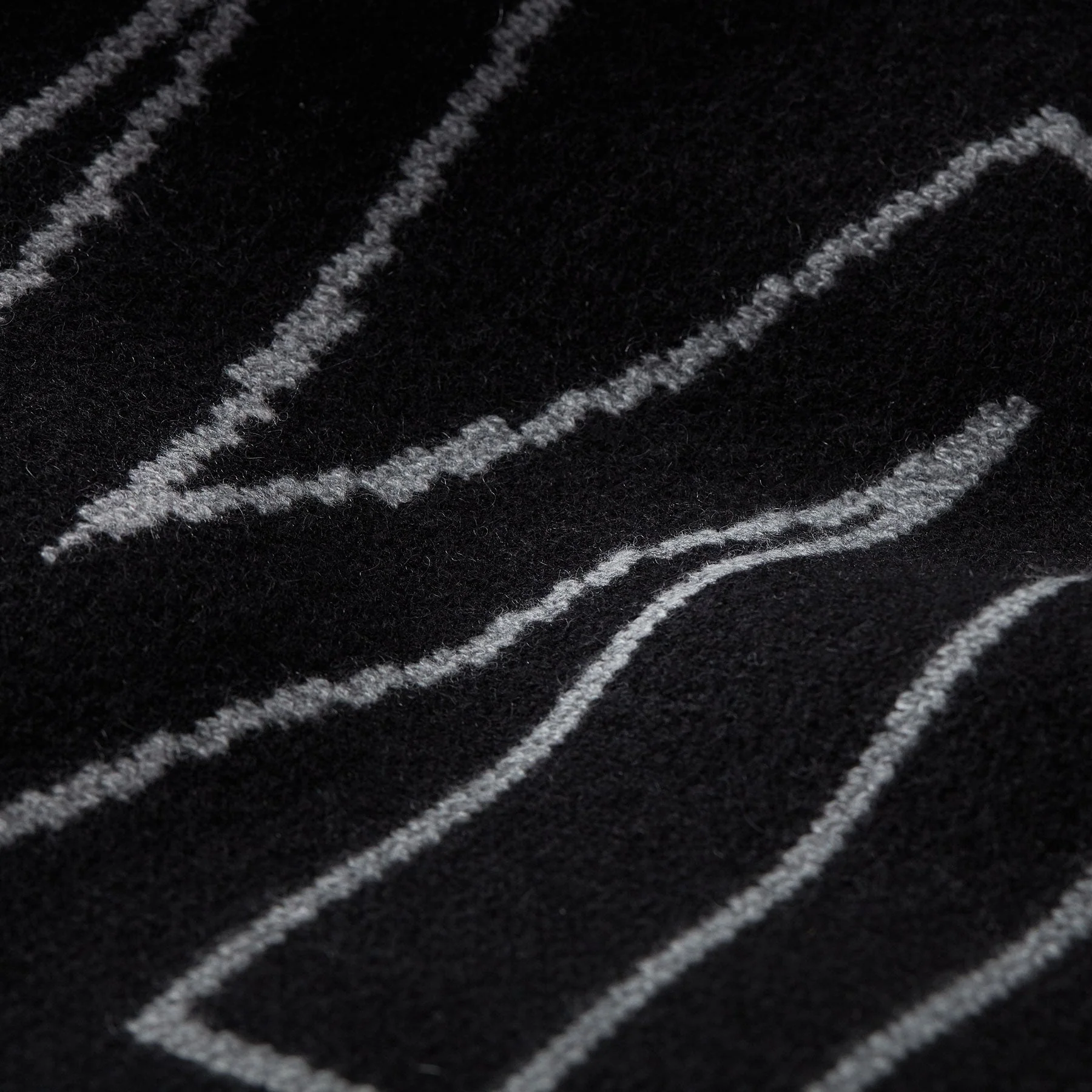 Baja Mexico Cashmere Blanket - Black/White - Image 4