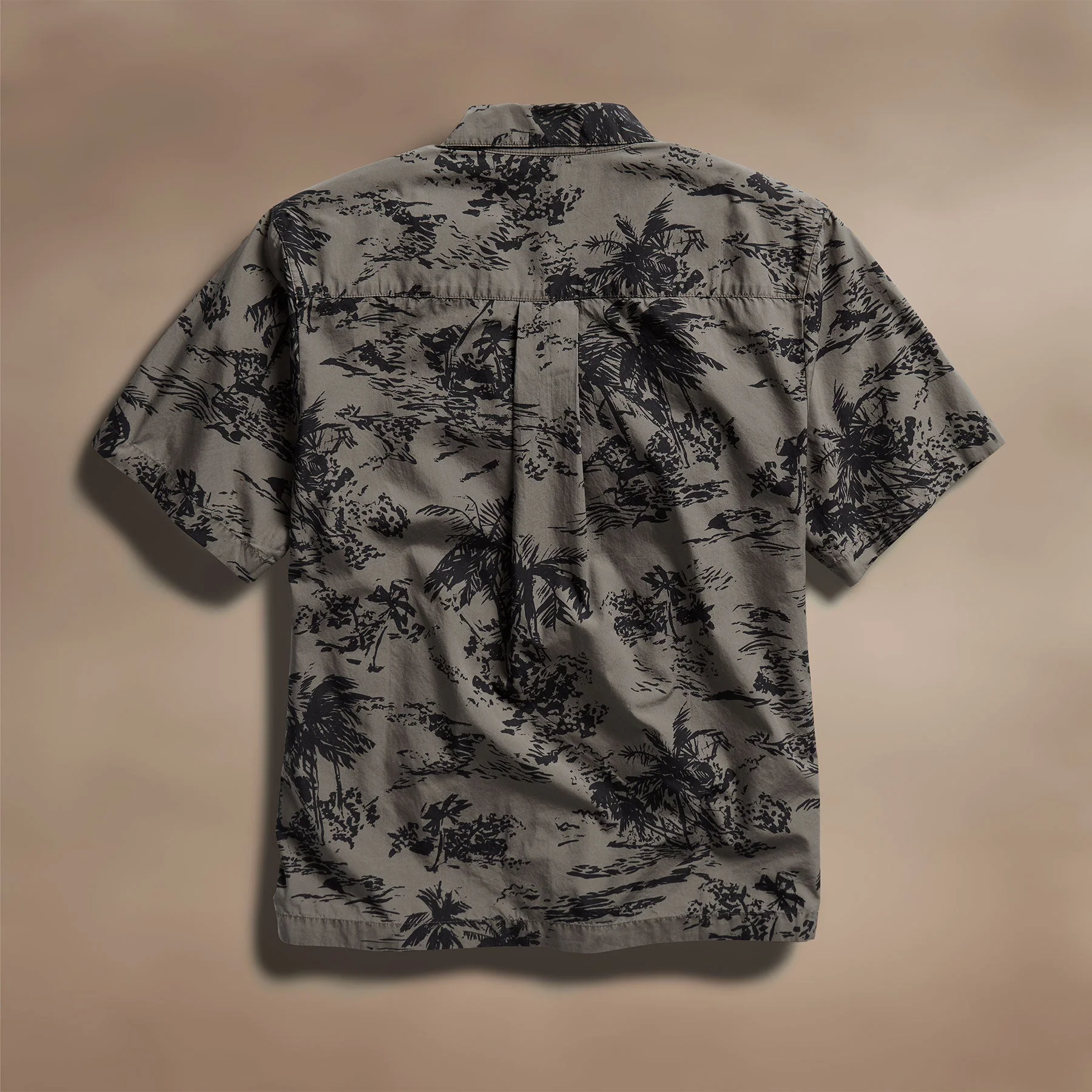 Brandílera Print Short Sleeve Shirt - Army Green Pigment/Black - Image 5