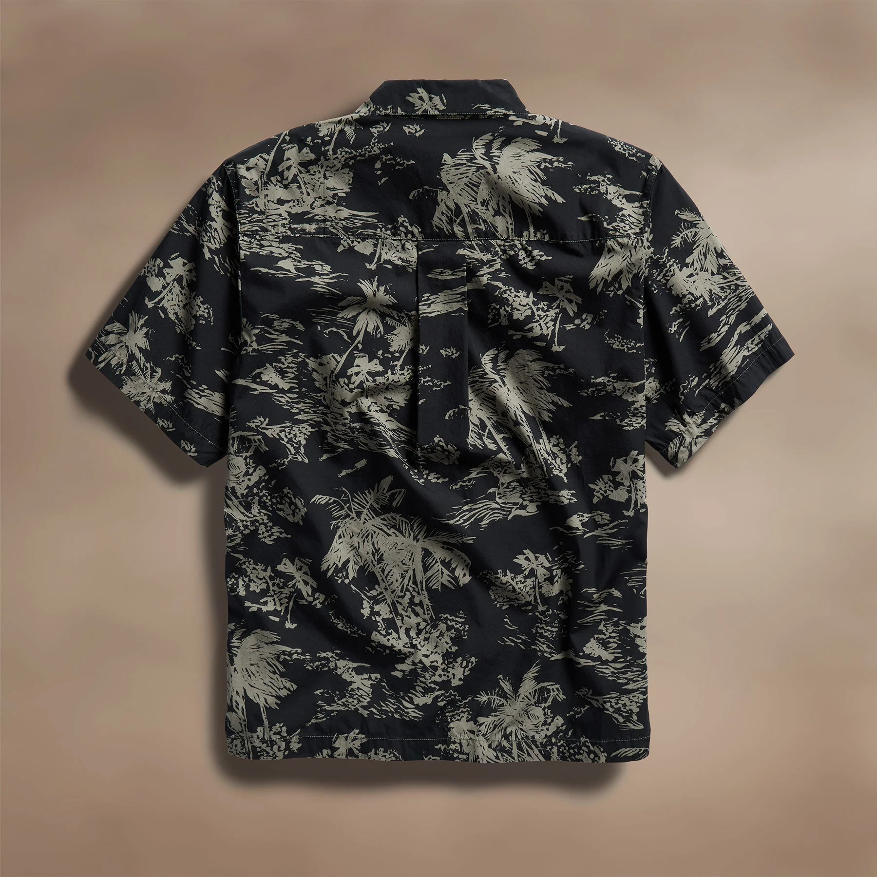 Brandílera Print Short Sleeve Shirt - Black/Army Green Pigment - Image 3