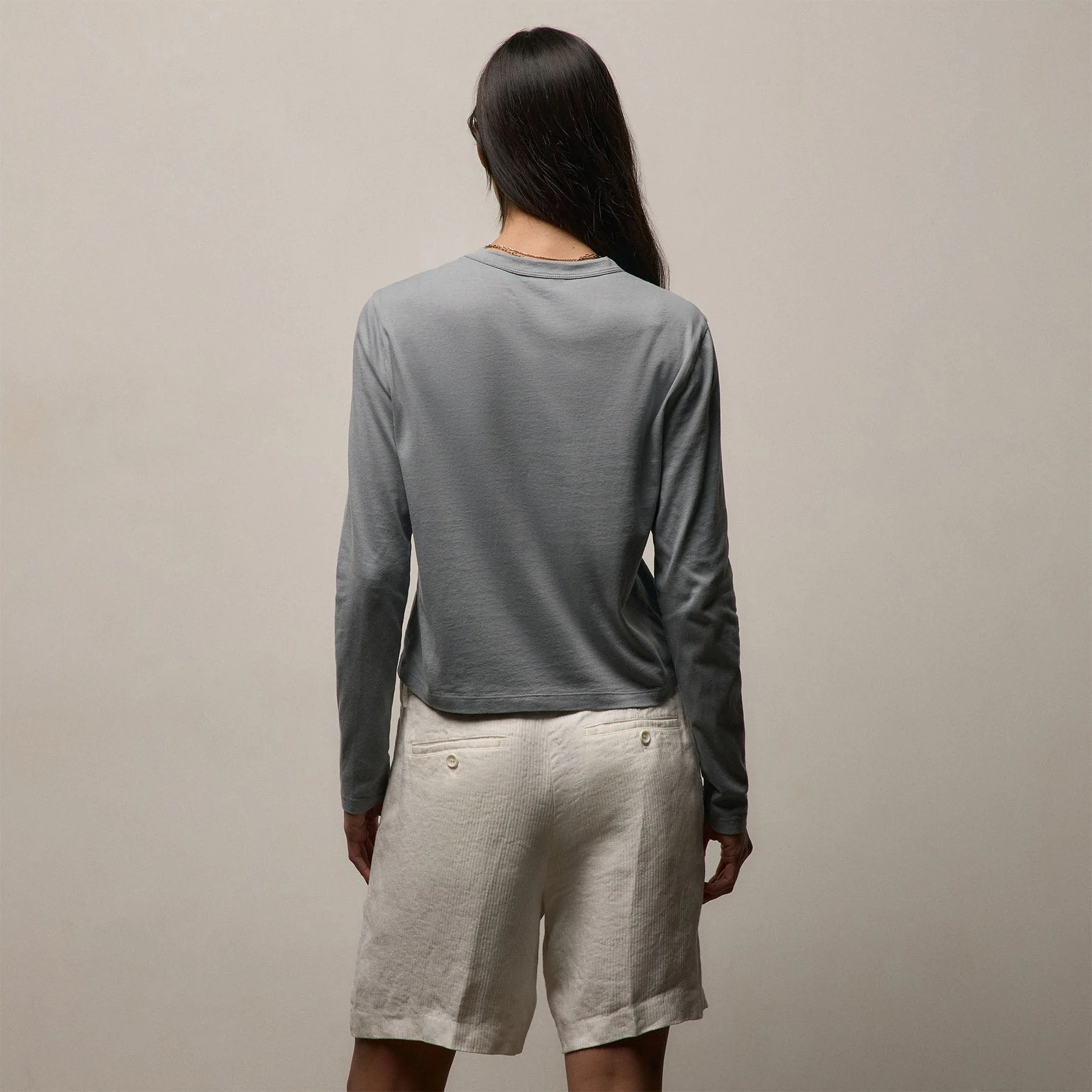 Brushed Elevated Jersey Long Sleeve Tee - Ore - Image 5