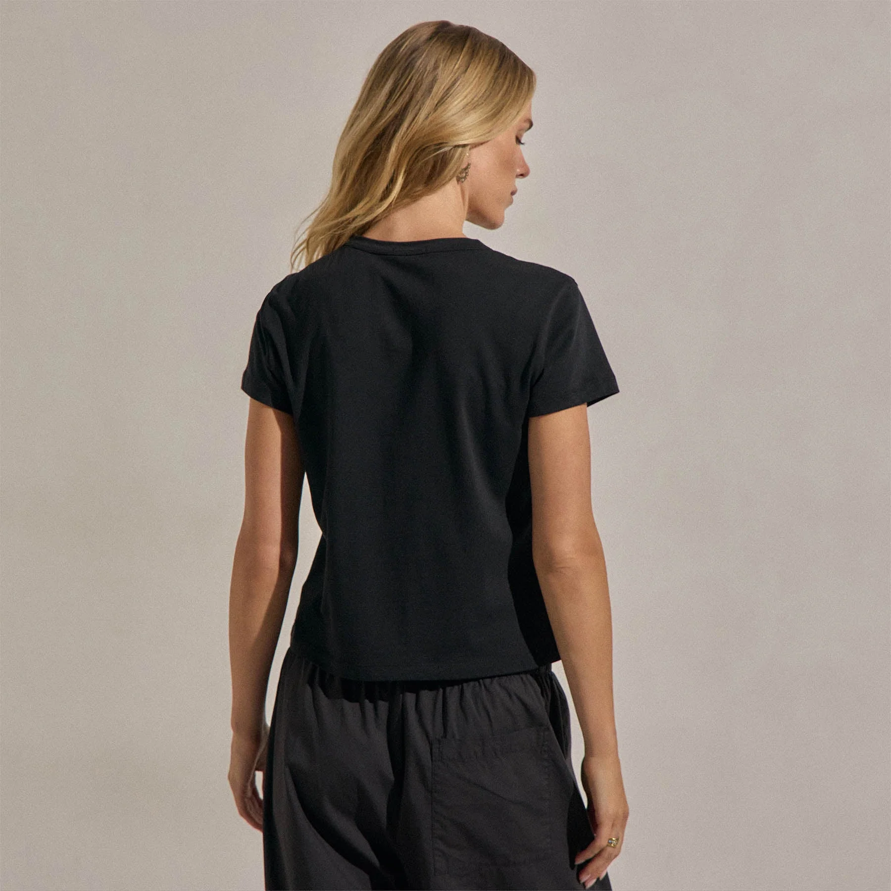 Brushed Elevated Jersey Short Sleeve Tee - Black - Image 5