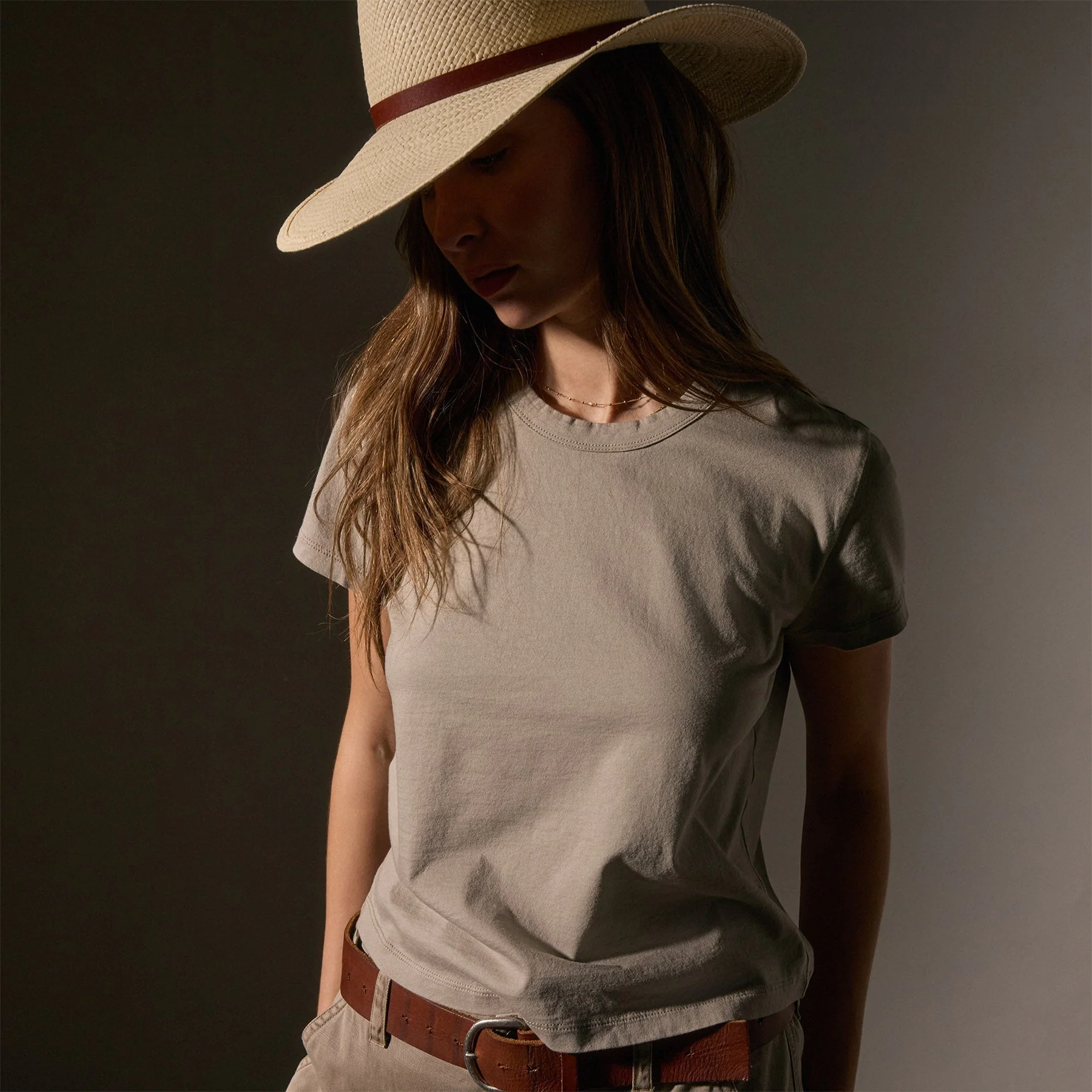 Brushed Elevated Jersey Short Sleeve Tee - Overcast - Image 2