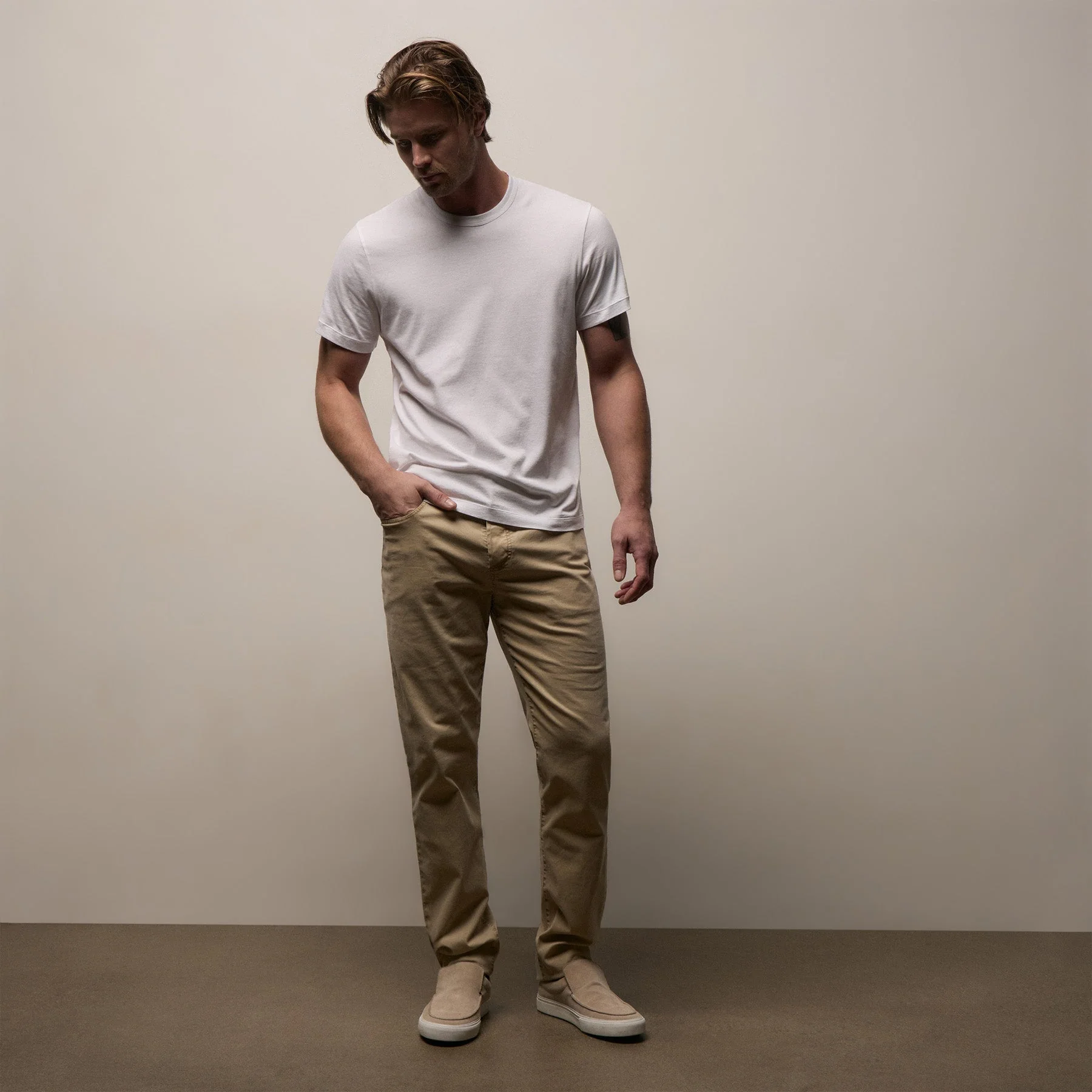 Brushed Lotus Crew - White - Image 7