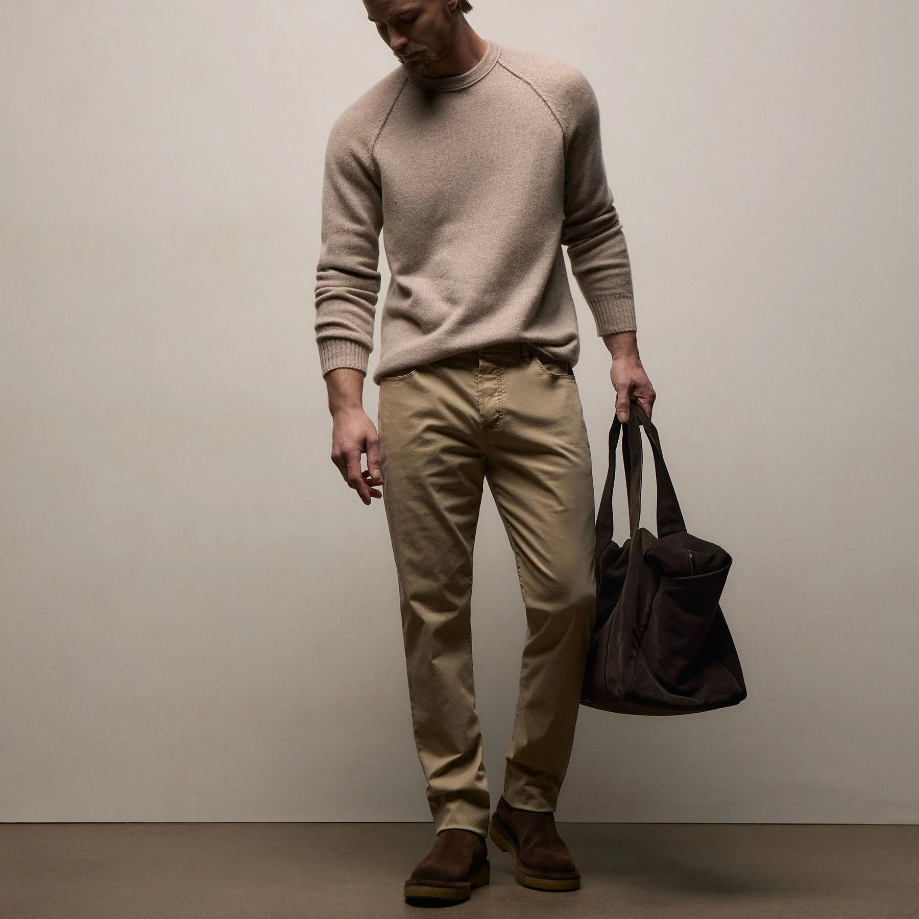 Brushed Twill 5 Pocket Pant - Light Khaki Pigment - Image 5