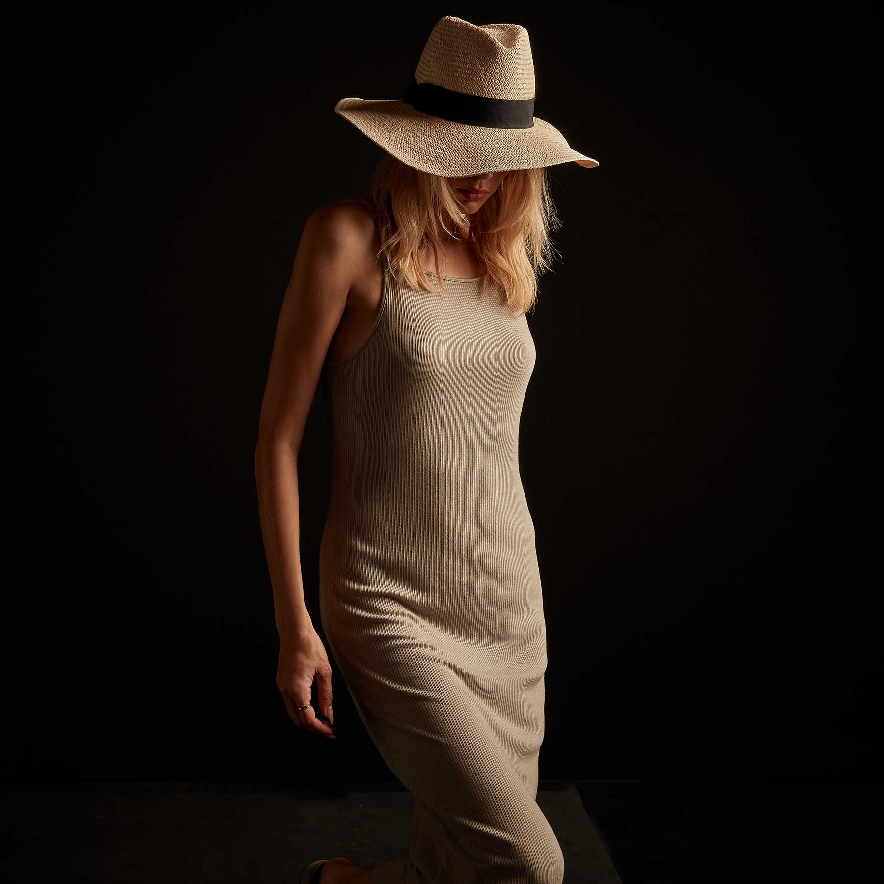 Tencel Cashmere Rib Tank Dress - Mineral - Image 2