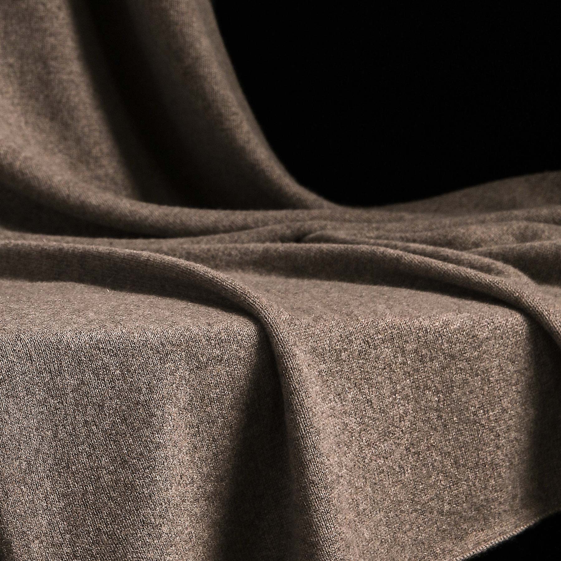 Cashmere Knit Blanket - Taupe Melange - Image 3