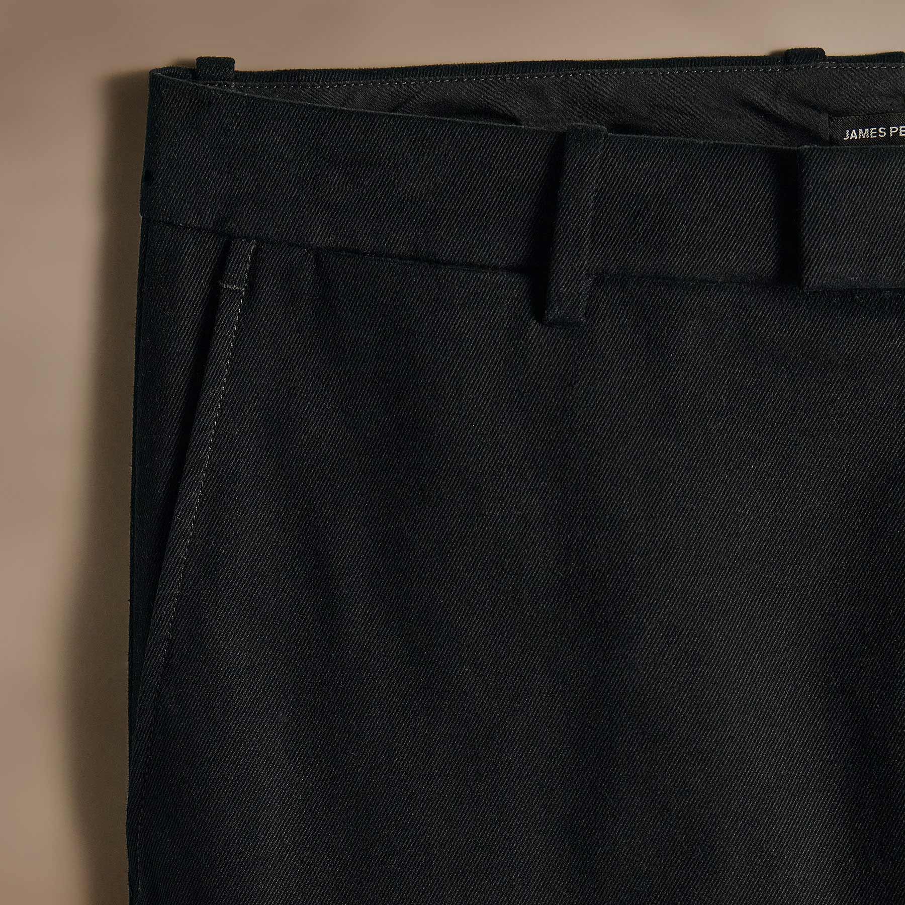 Cashmere Touch Twill Trouser - Black - Image 7