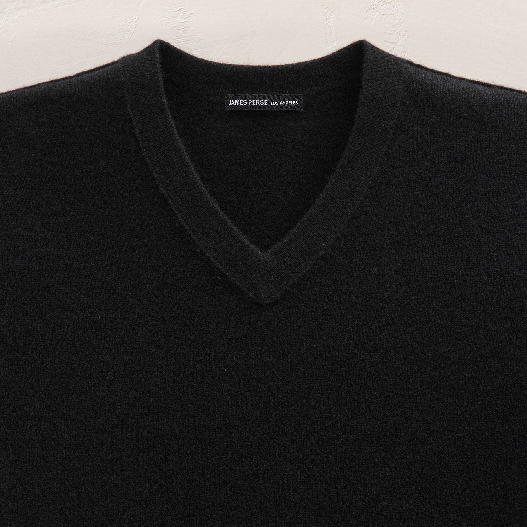 Cashmere V Neck Sweater - Black - Image 4