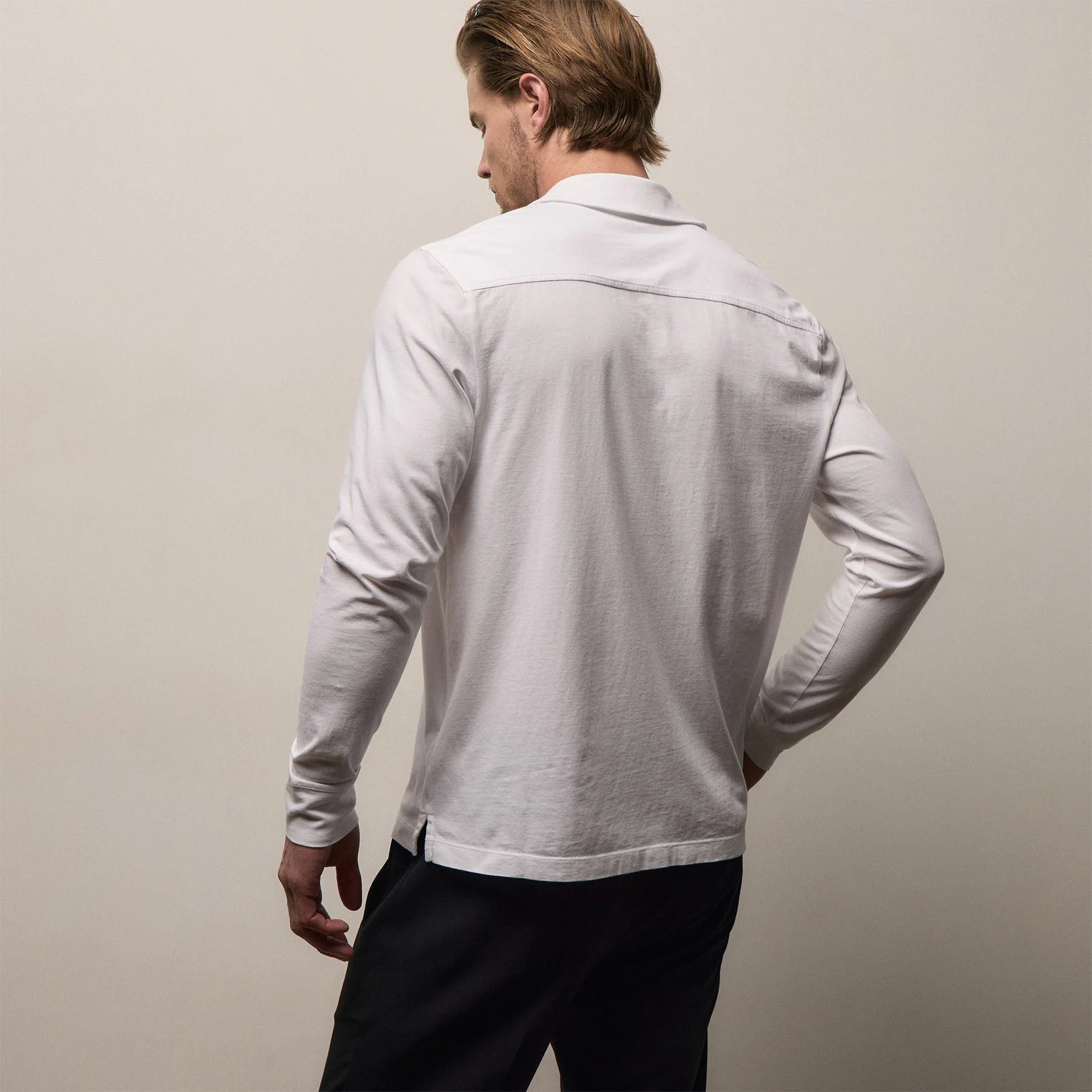 Clean Finish Jersey Shirt - White - Image 5