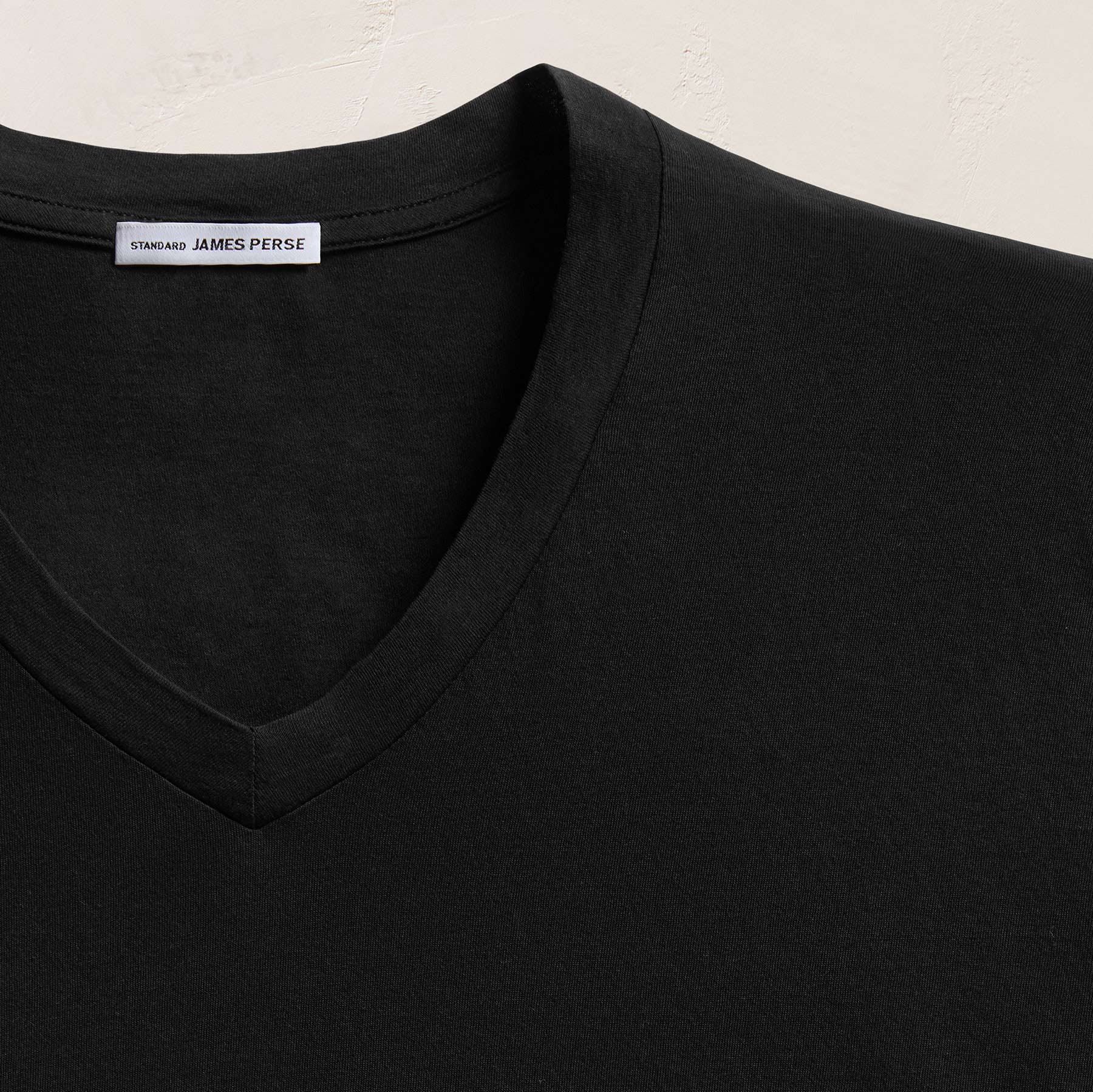 Clear Jersey V Neck - Black - Image 5