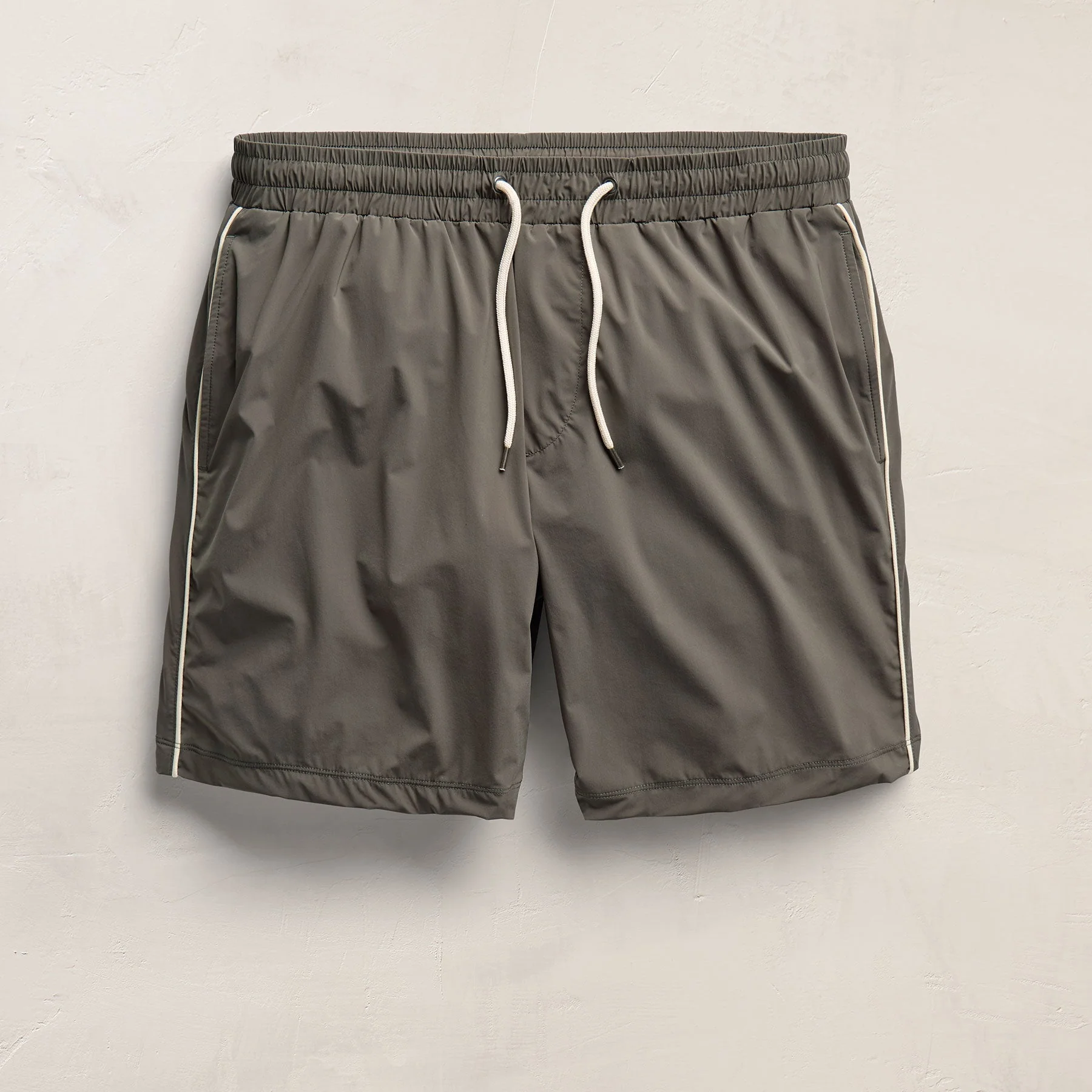 Contrast Piped Boardshort - Granite/Ivory - Image 2