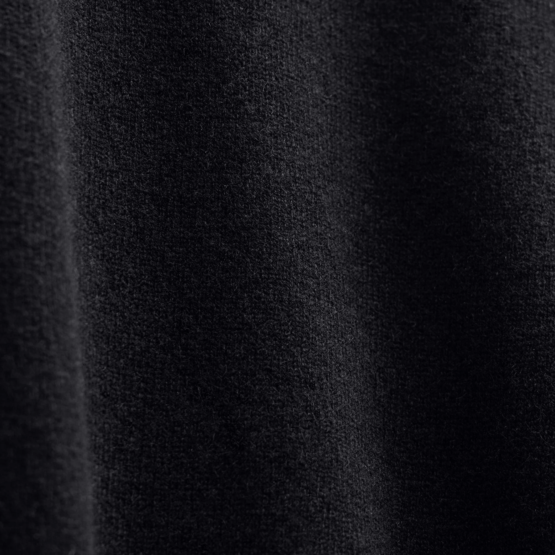Contrast Trim Cashmere V Neck - Black/Anthracite - Image 4