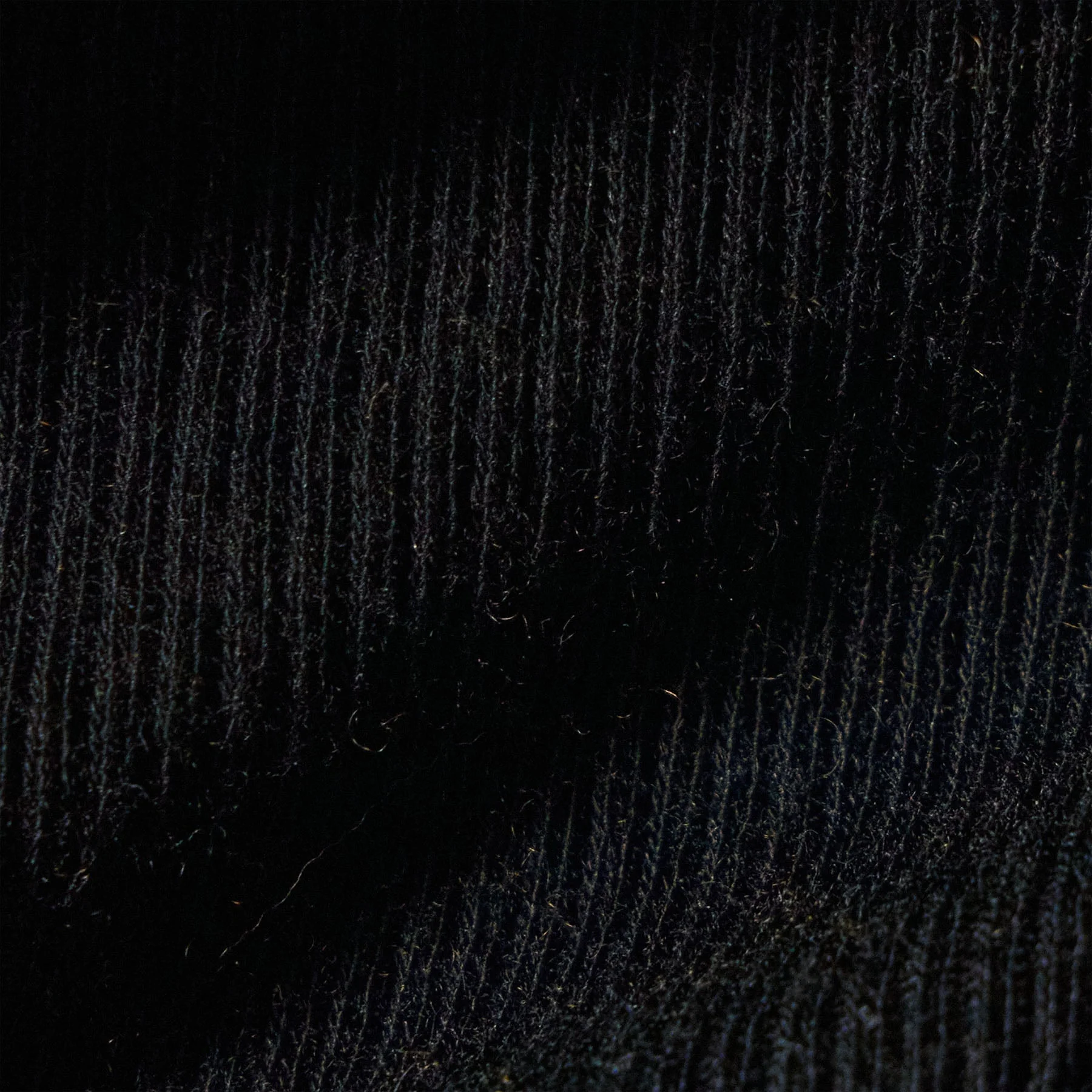 Cotton Cashmere Blend Ribbed Henley - Black - Image 5
