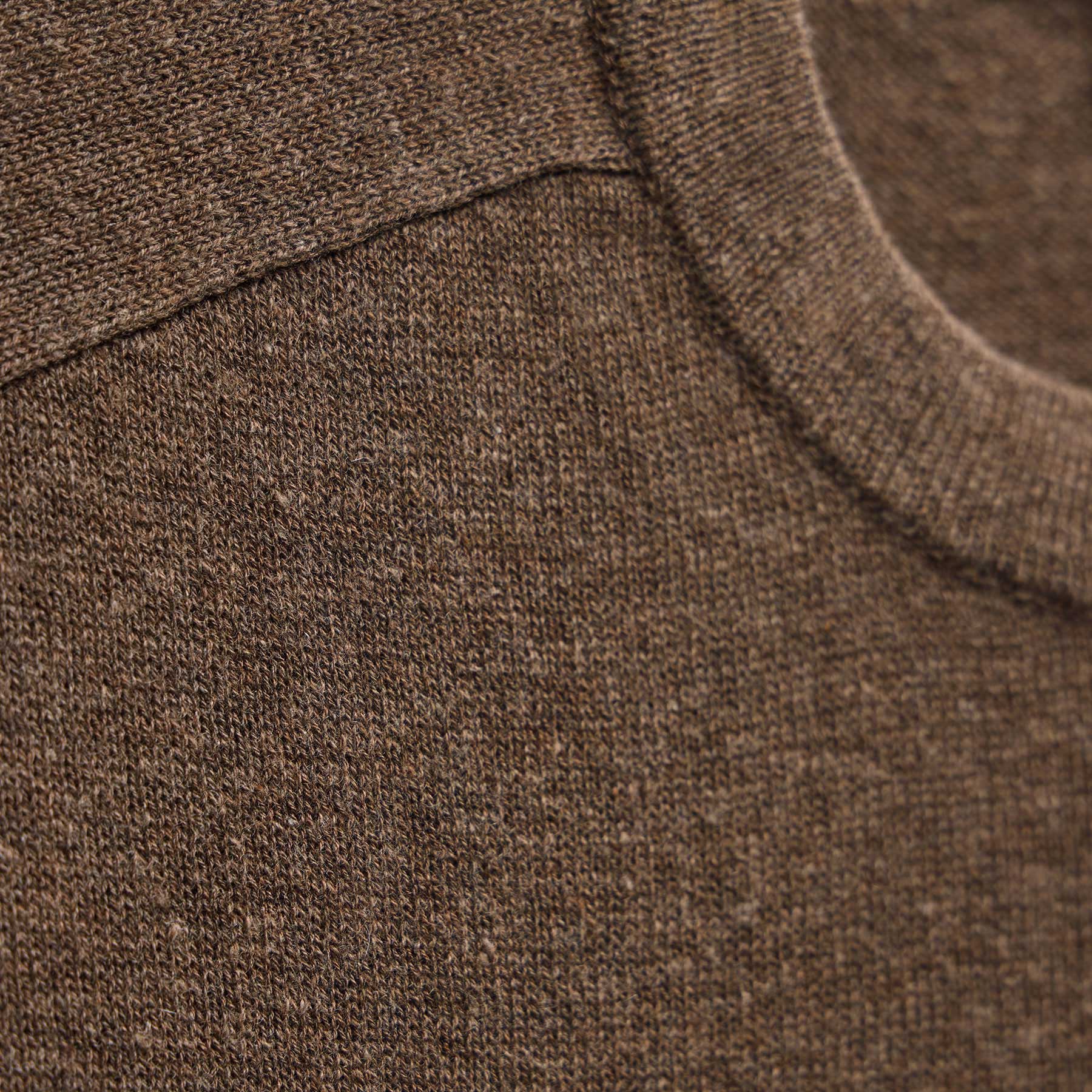Cotton Cashmere Raglan Crew - Brownstone - Image 4