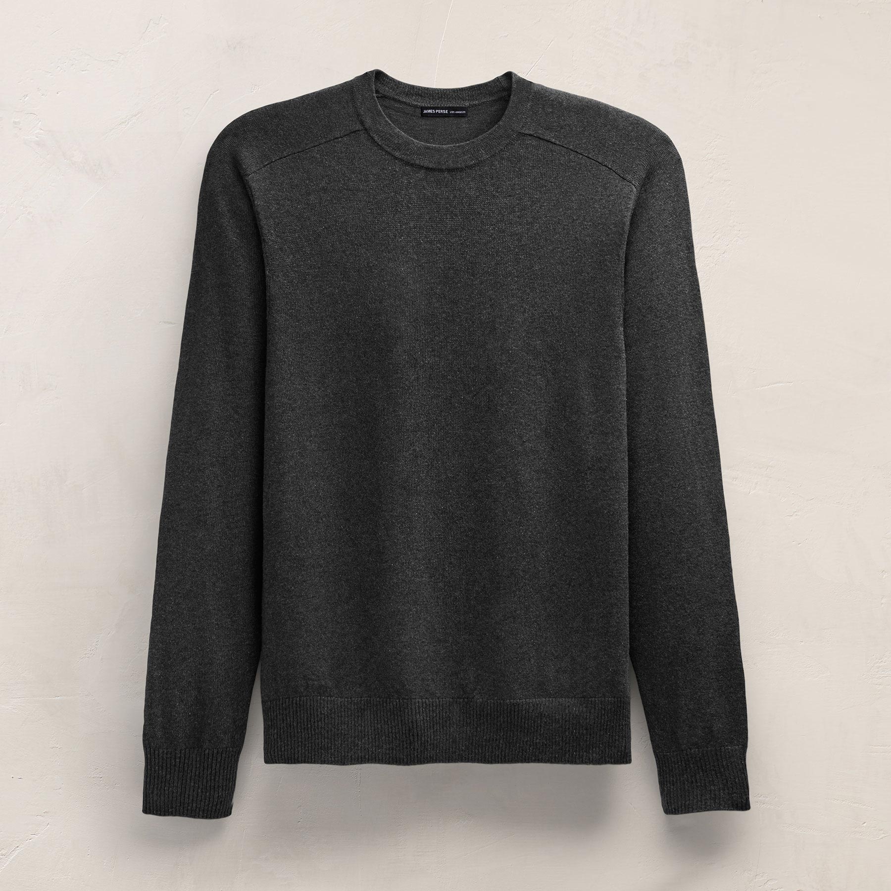 Cotton Cashmere Raglan Crew - Coal - Image 2