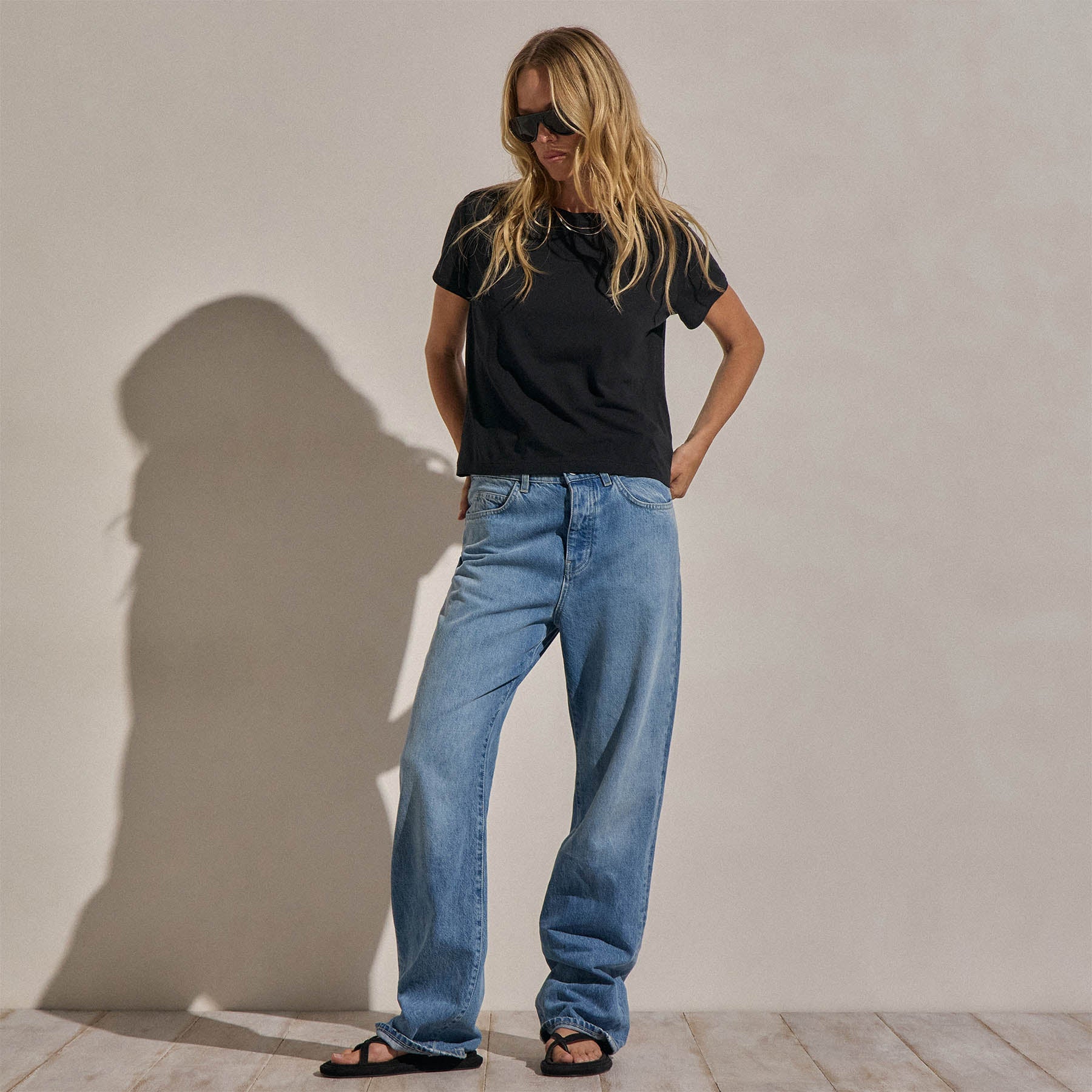 Cotton Cashmere Tee - Black - Image 3