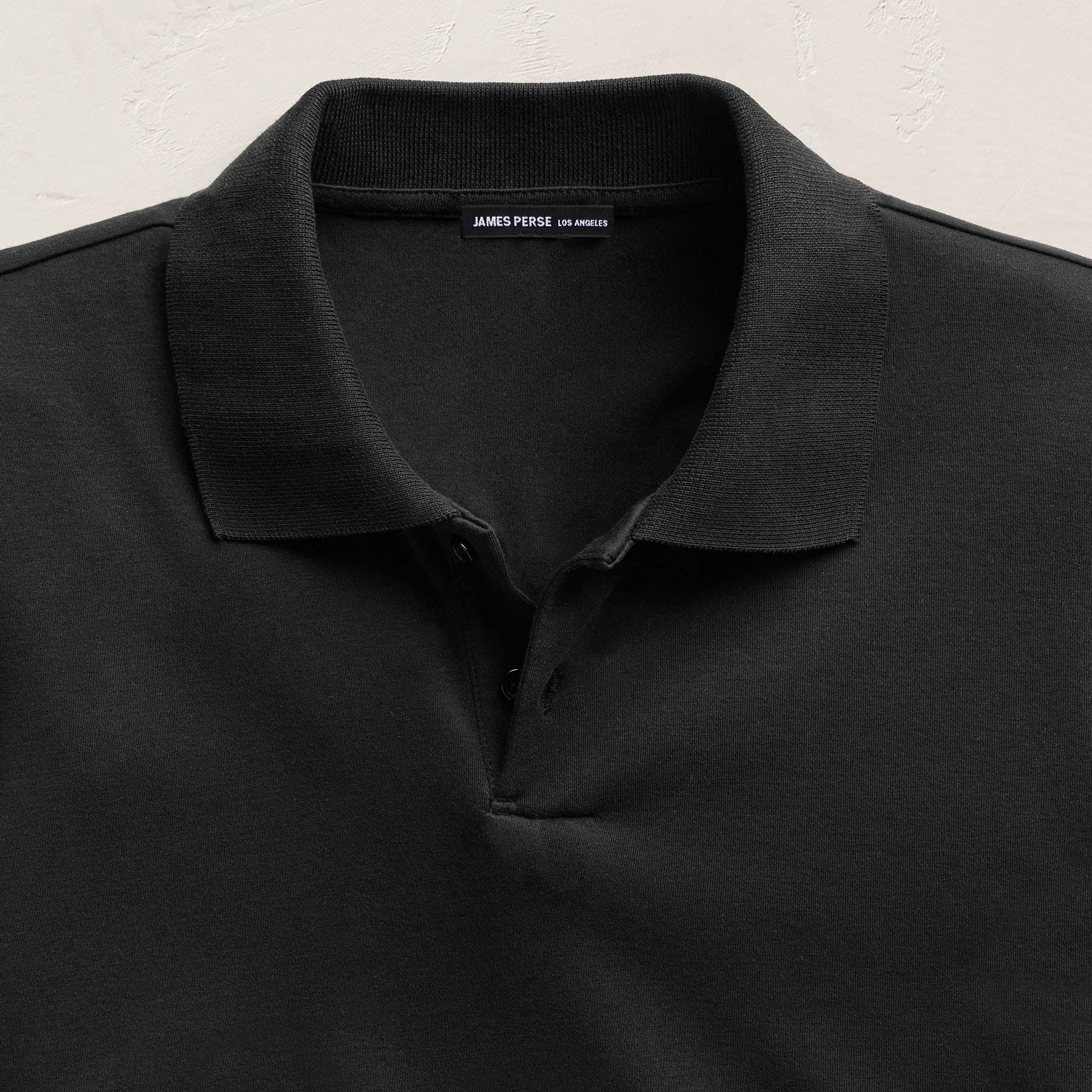 Cotton Jersey Polo - Black - Image 8