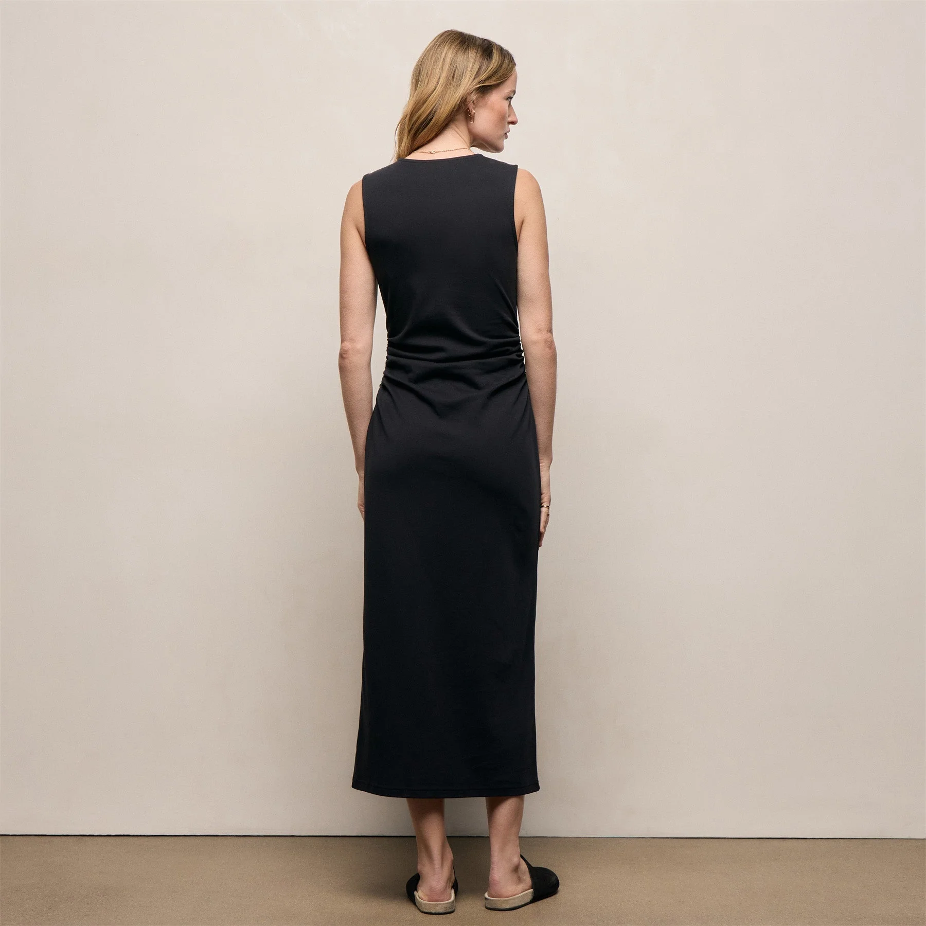 Cotton Jersey Tank Dress - Black - Image 6