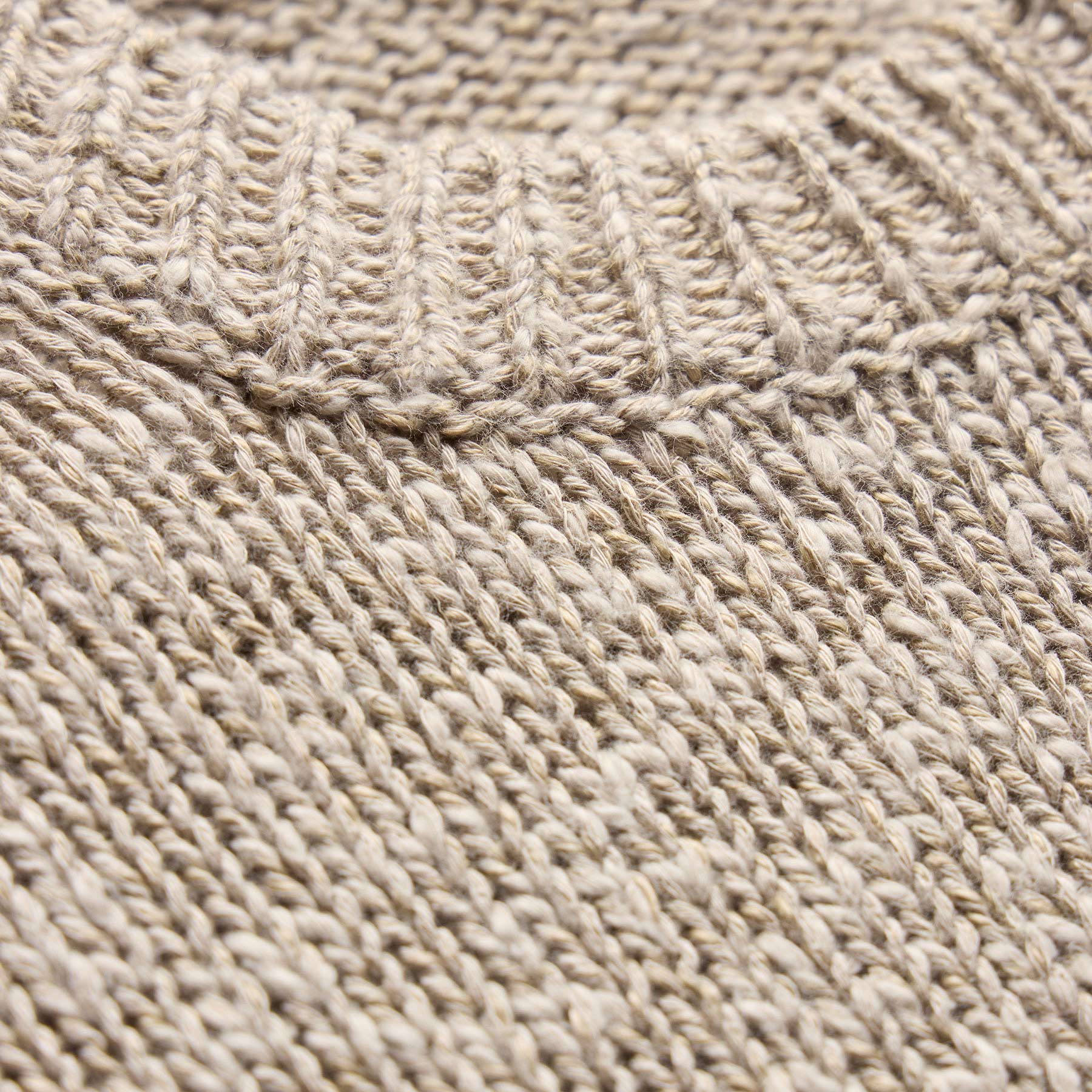 Cotton Linen Crew Sweater - Taupe - Image 5