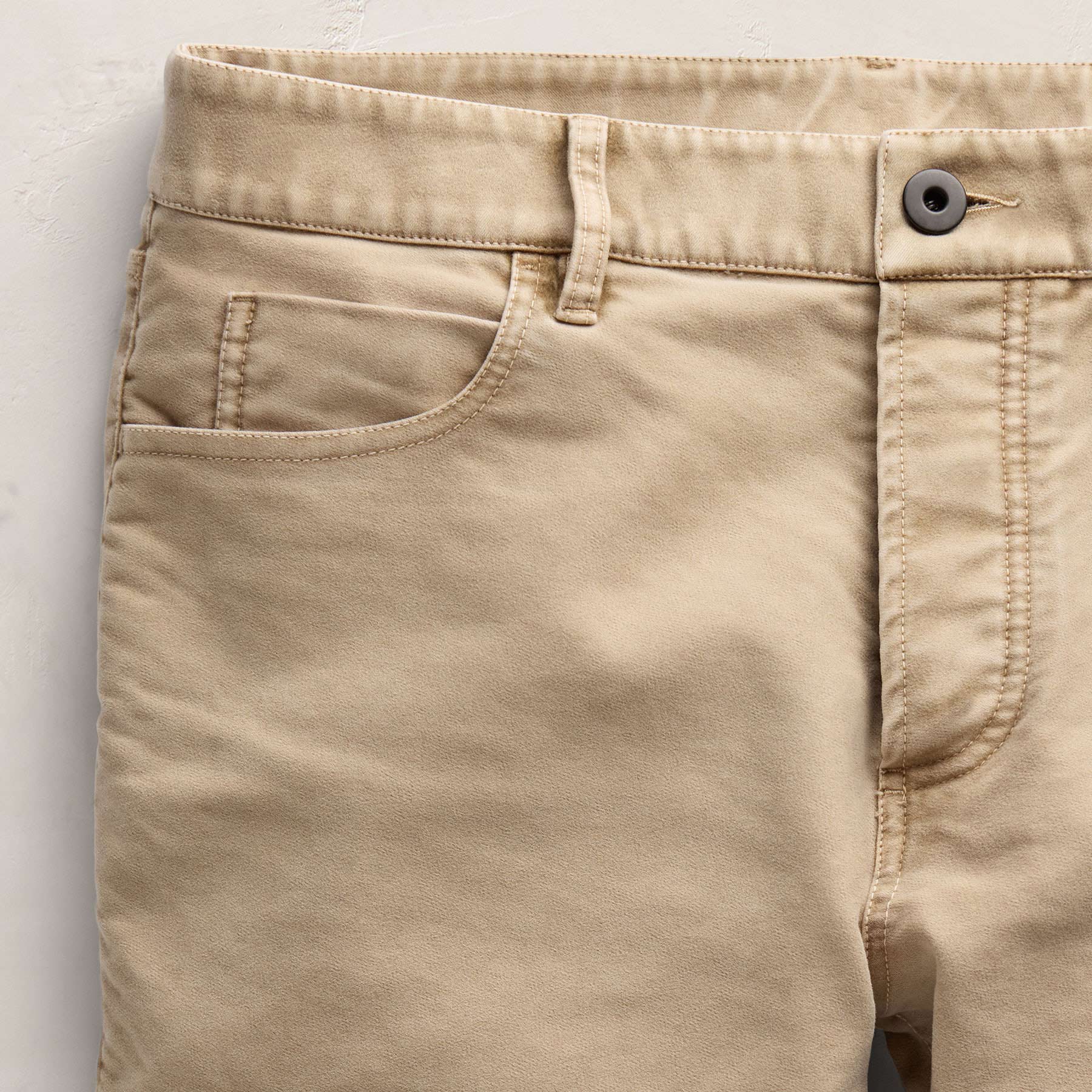 Cotton Moleskin 5 Pocket Pant - Light Khaki Pigment - Image 6