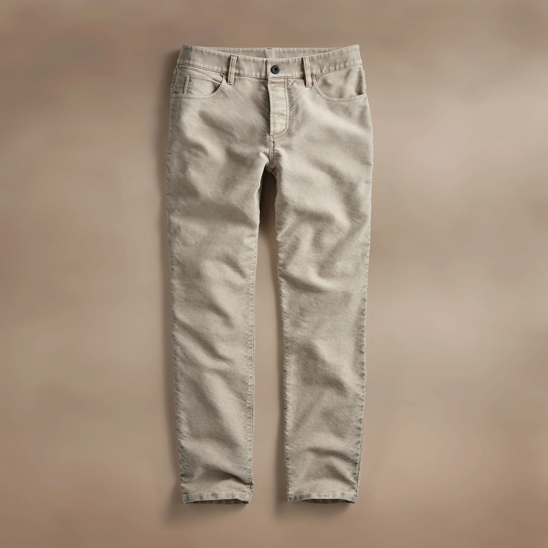 Cotton Moleskin 5 Pocket Pant - Light Tan Pigment - Image 3