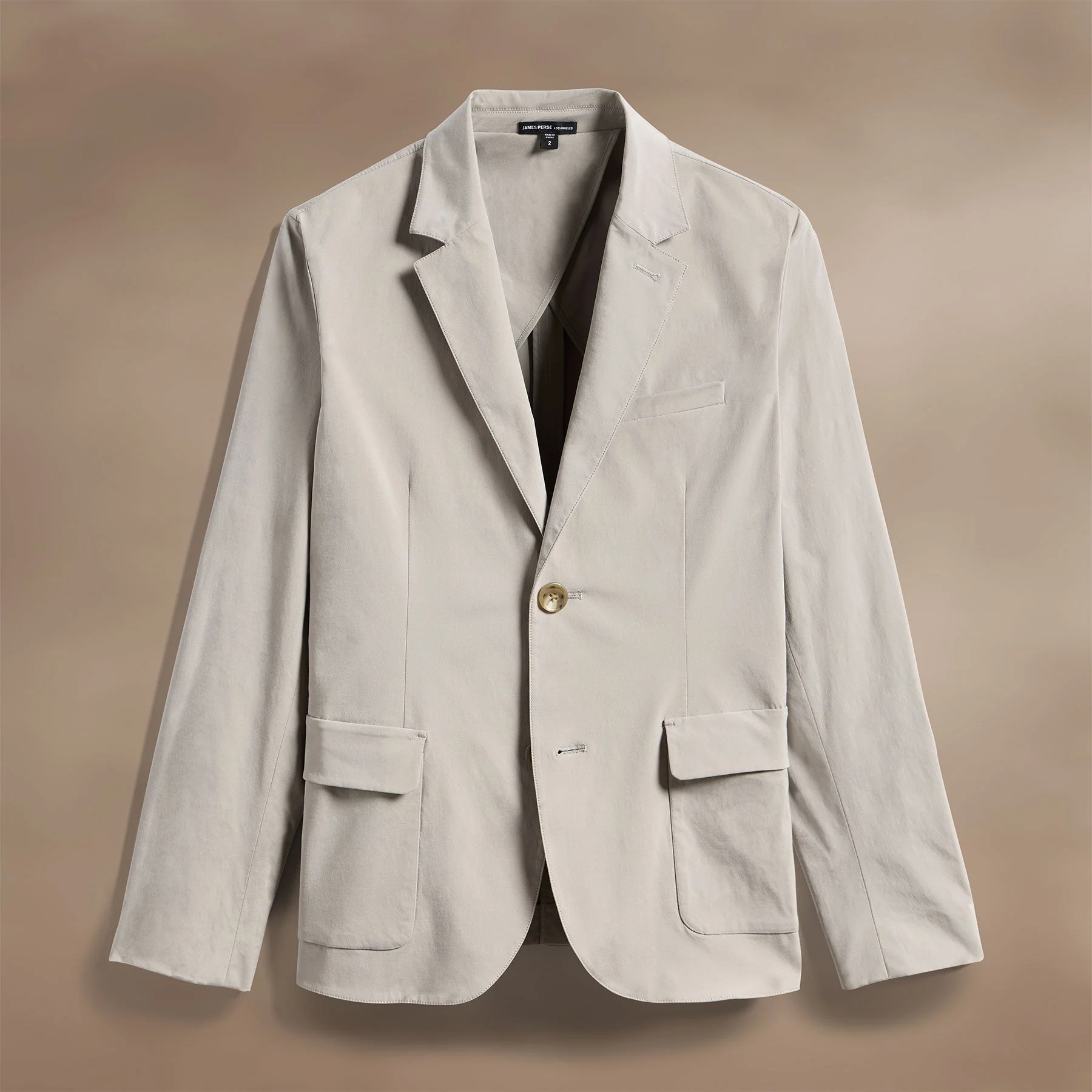 Cotton Poplin Blazer - Light Tan - Image 2