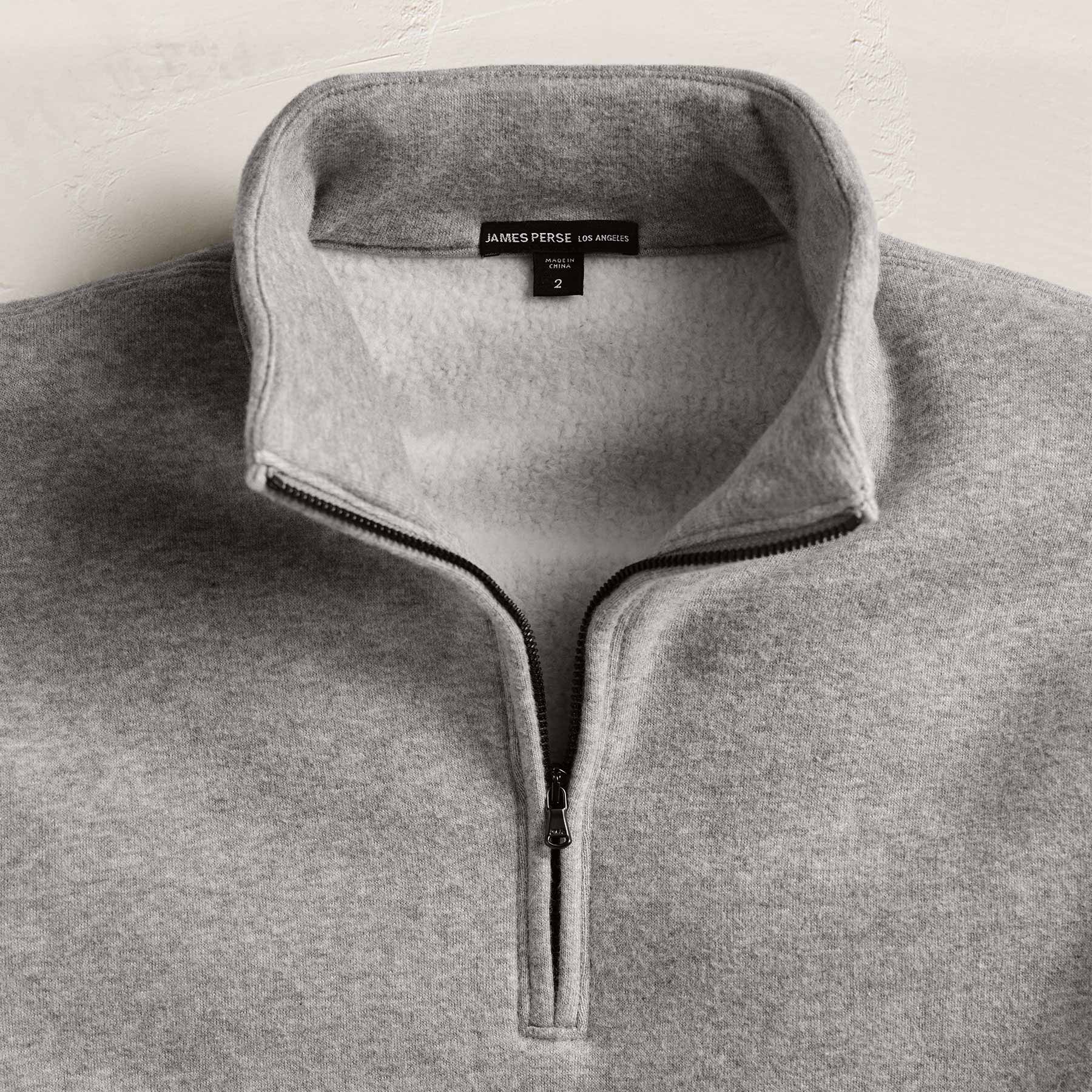 Cozy Half Zip - Heather Grey - Image 4