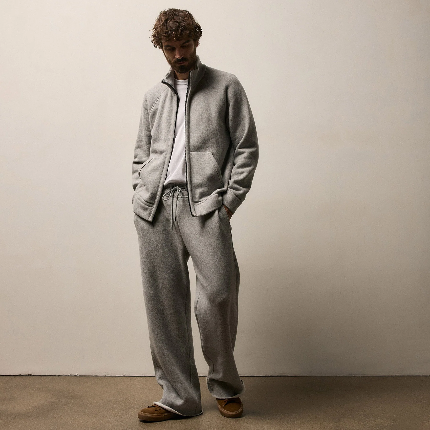 Cozy Straight Sweat Pant - Heather Grey - Image 5