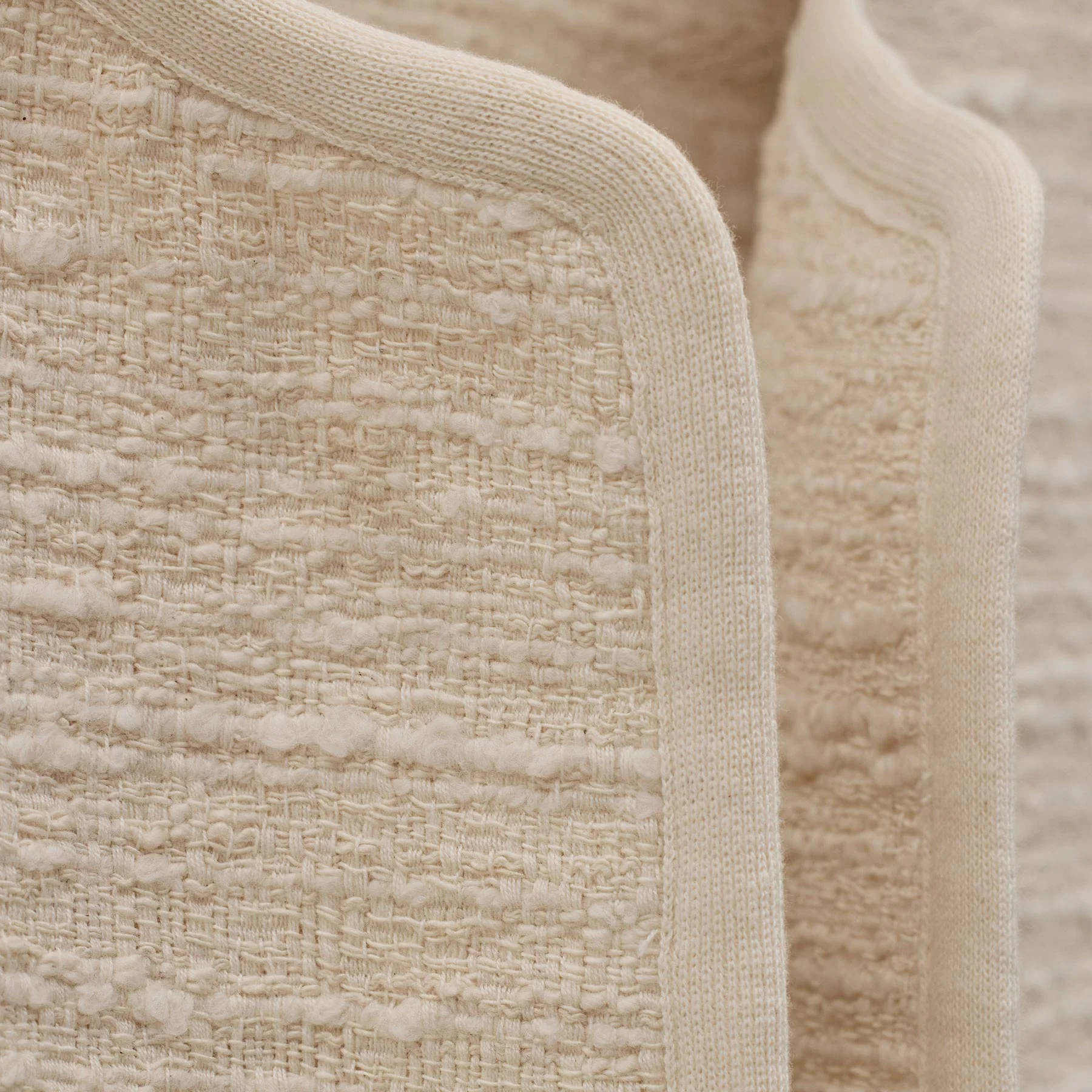 Cropped Boucle Open Jacket - Natural - Image 8