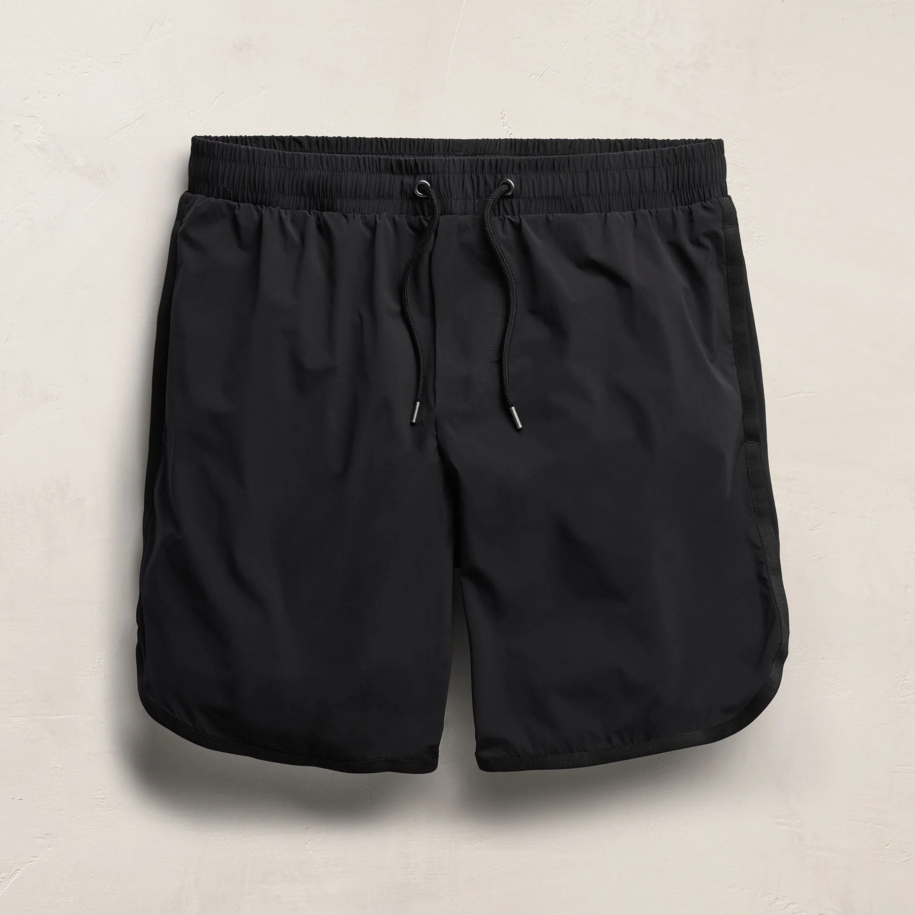 Curved Hem Boardshort - Black/Black - Image 2