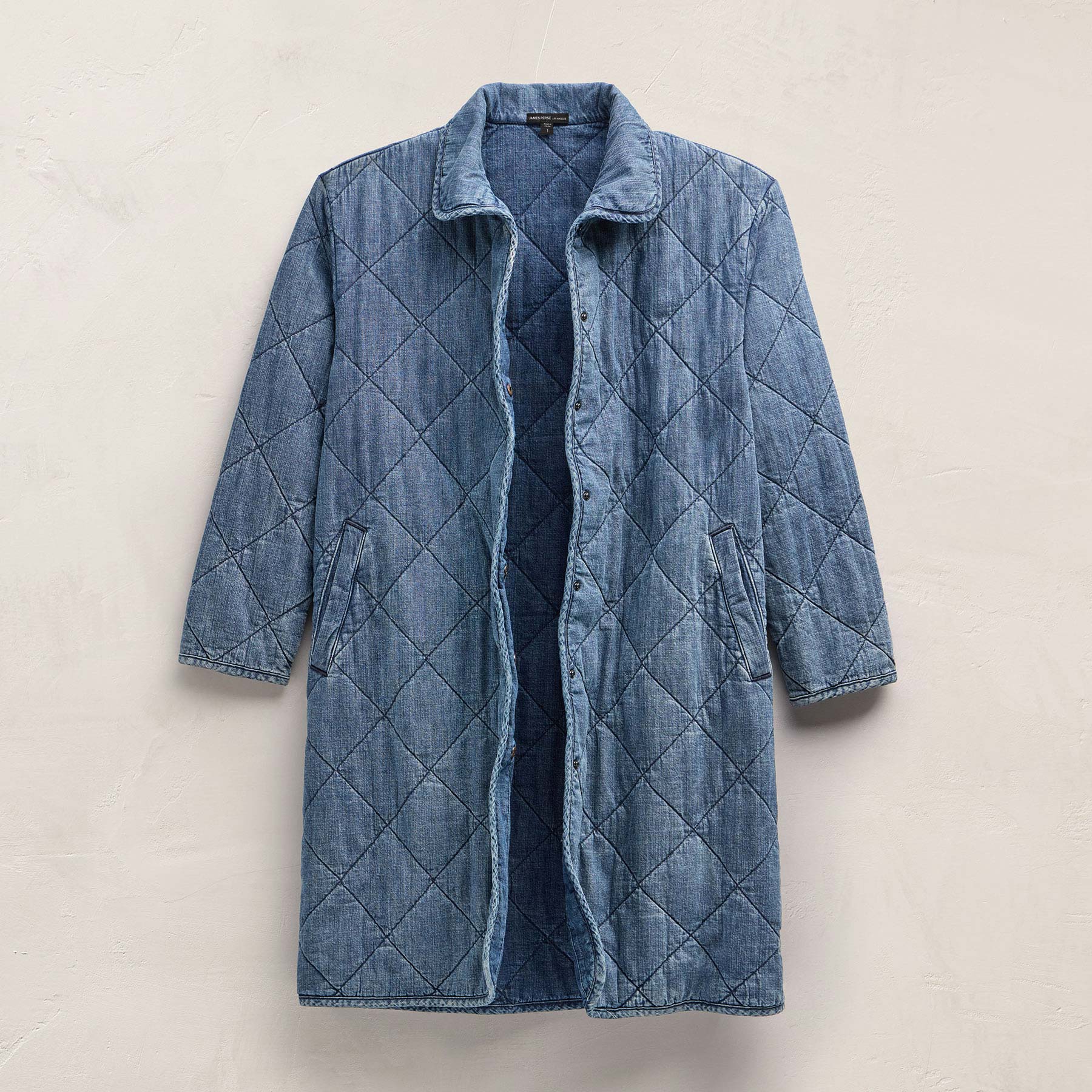 Denim Quilted Jacket - Medium Wash - Image 2