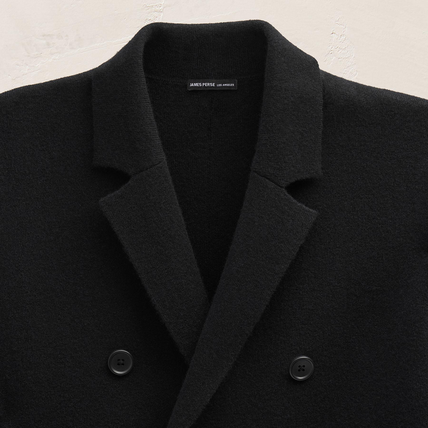 Double Breasted Cashmere Blazer - Black - Image 6