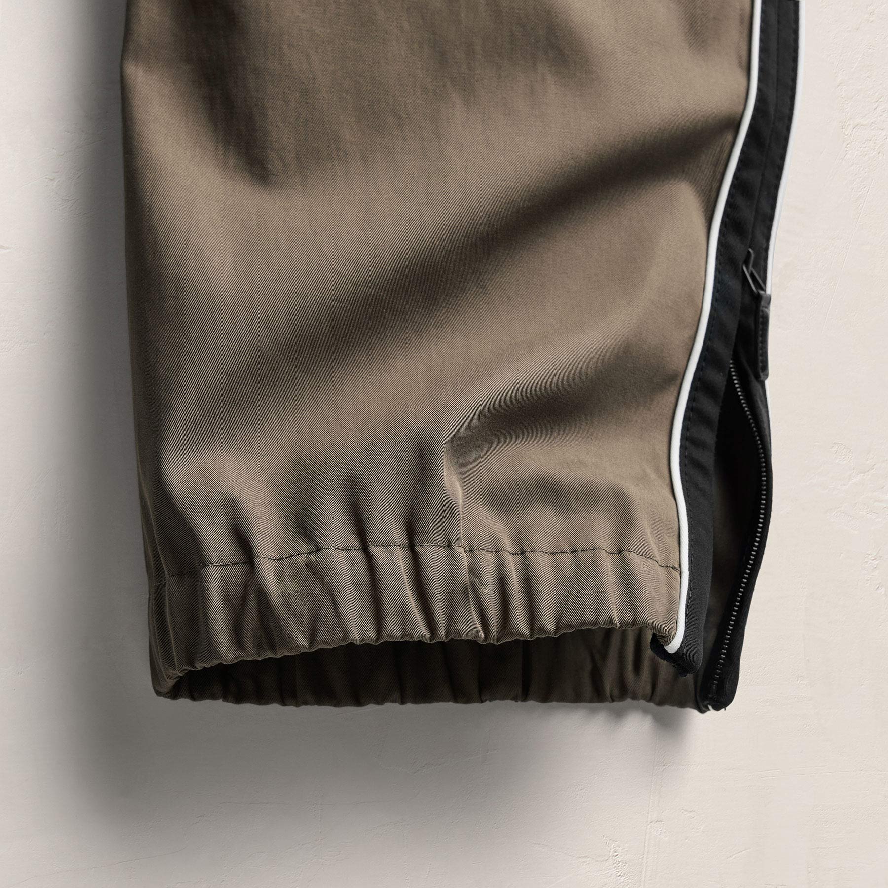 Elevated Cotton Twill Track Pant - Light Olive/Black/White - Image 10