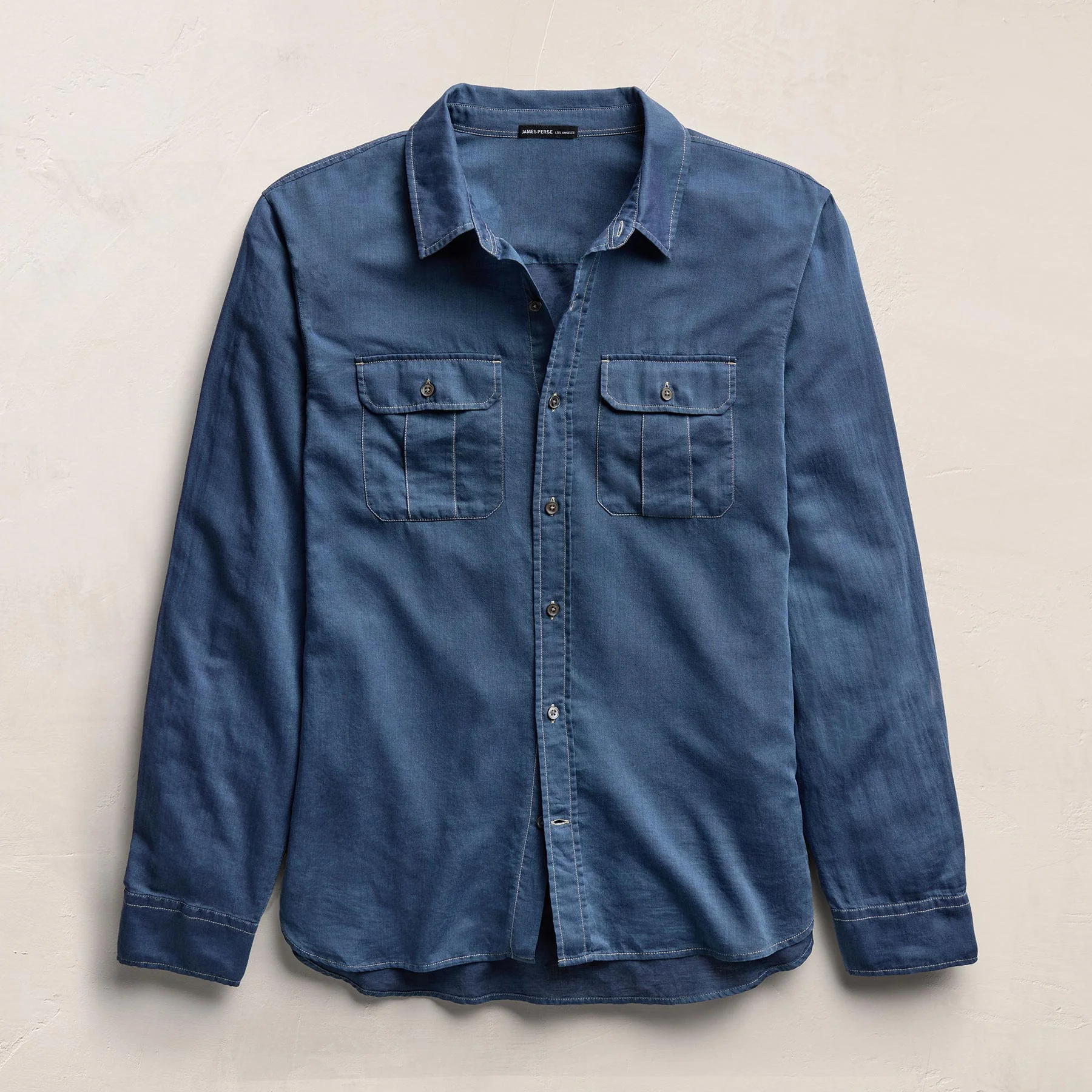 Featherweight Denim Utility Shirt - Medium Wash - Image 2