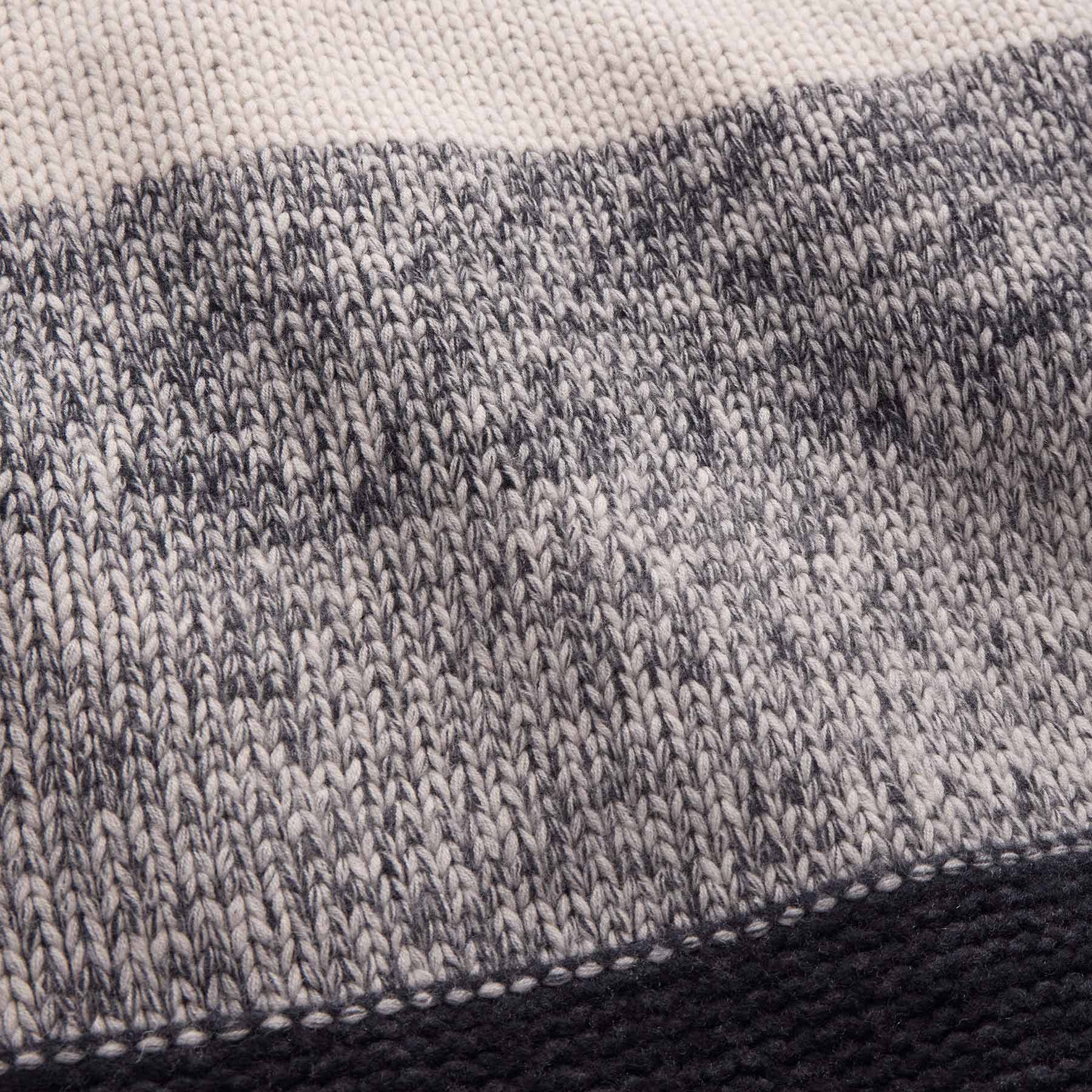 Graded Stripe Blanket - Black/Charcoal/Ivory - Image 5