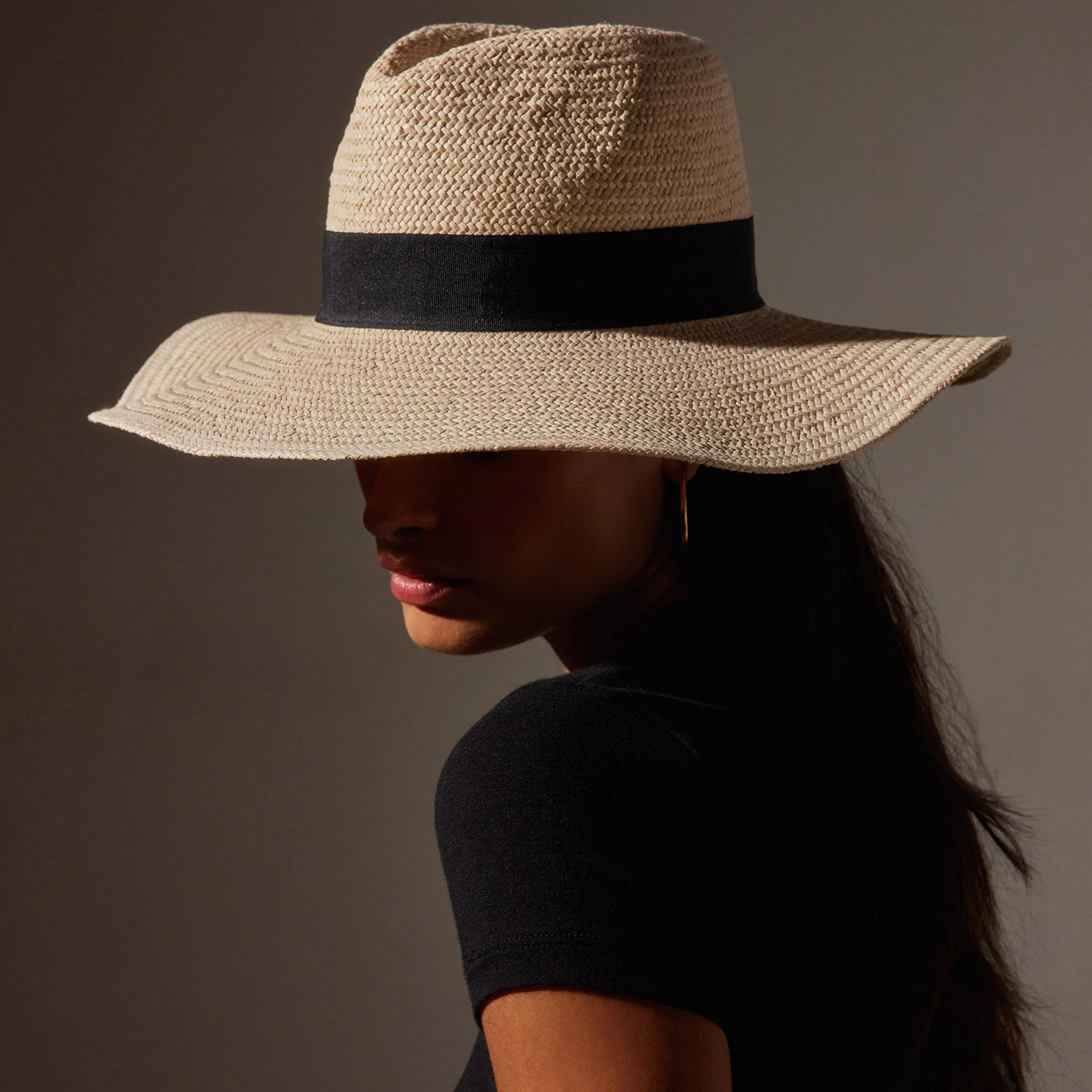 Harbor Straw Hat - Natural/Black - Image 3