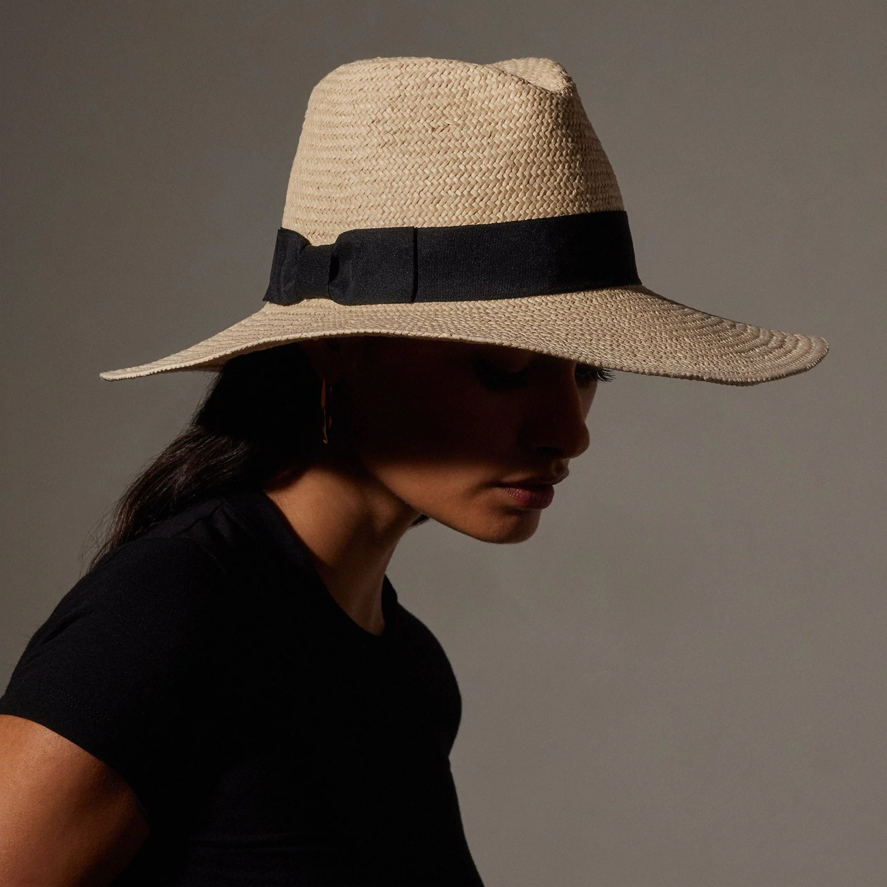 Harbor Straw Hat - Natural/Black - Image 4