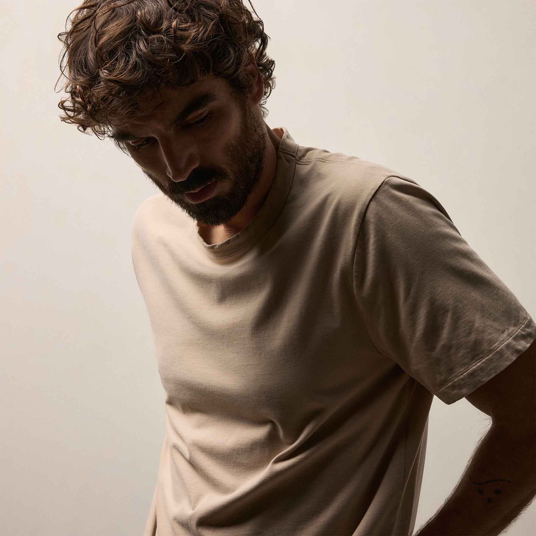 Heavy Luxe Jersey Crew - Stone - Image 4
