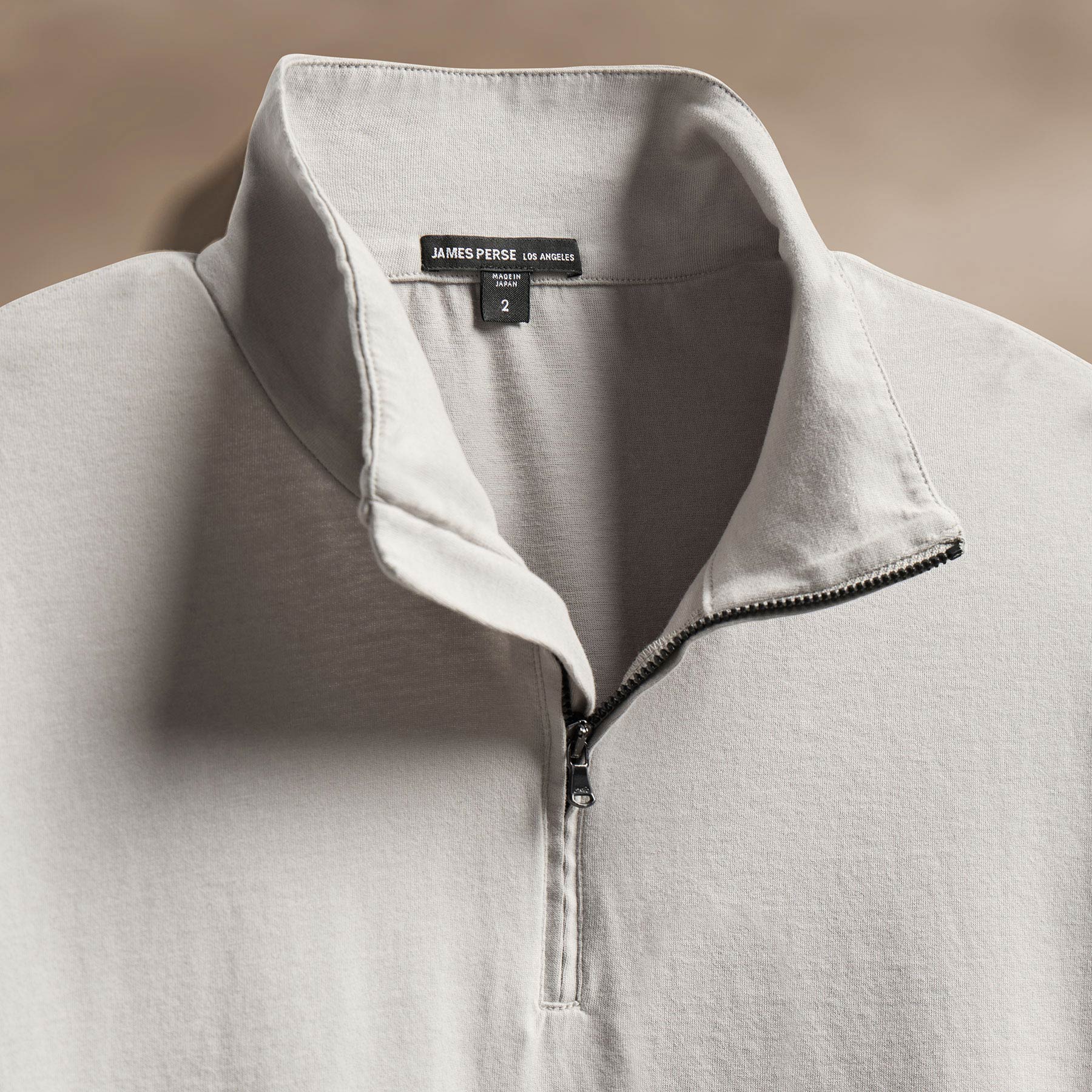 Heavy Luxe Jersey Half Zip - Concrete - Image 4