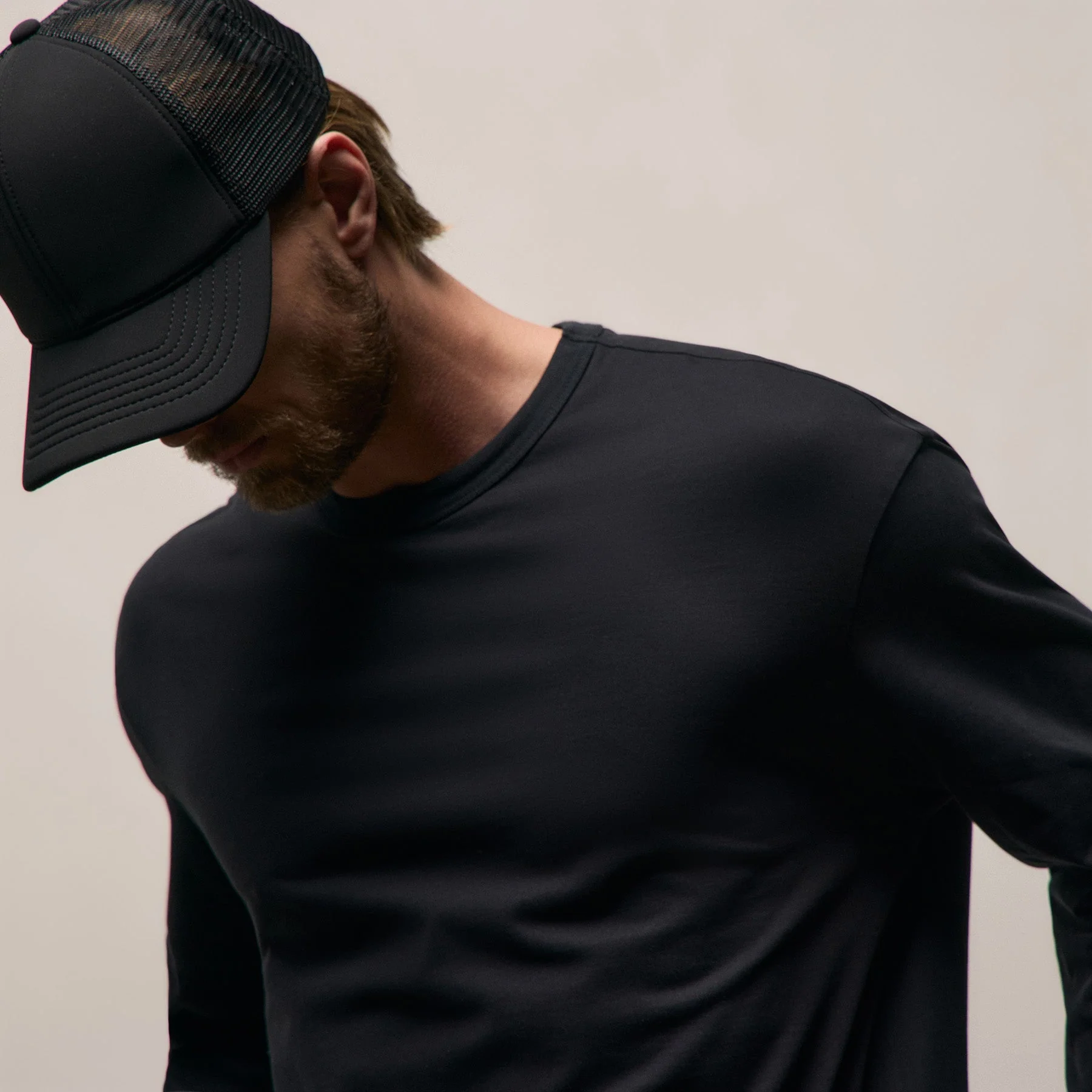 Heavy Luxe Jersey Oversized Long Sleeve - Black - Image 4