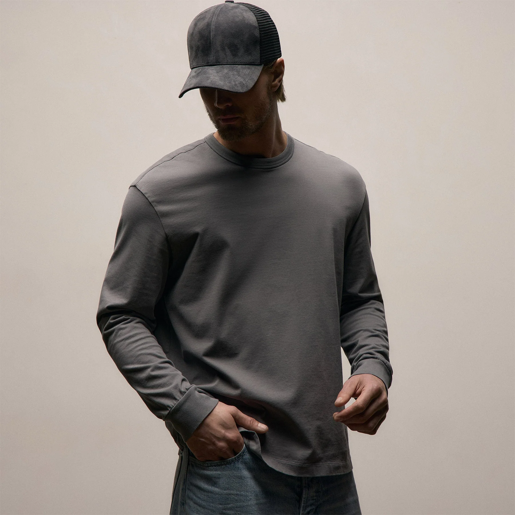 Heavy Luxe Jersey Oversized Long Sleeve - Cavalry