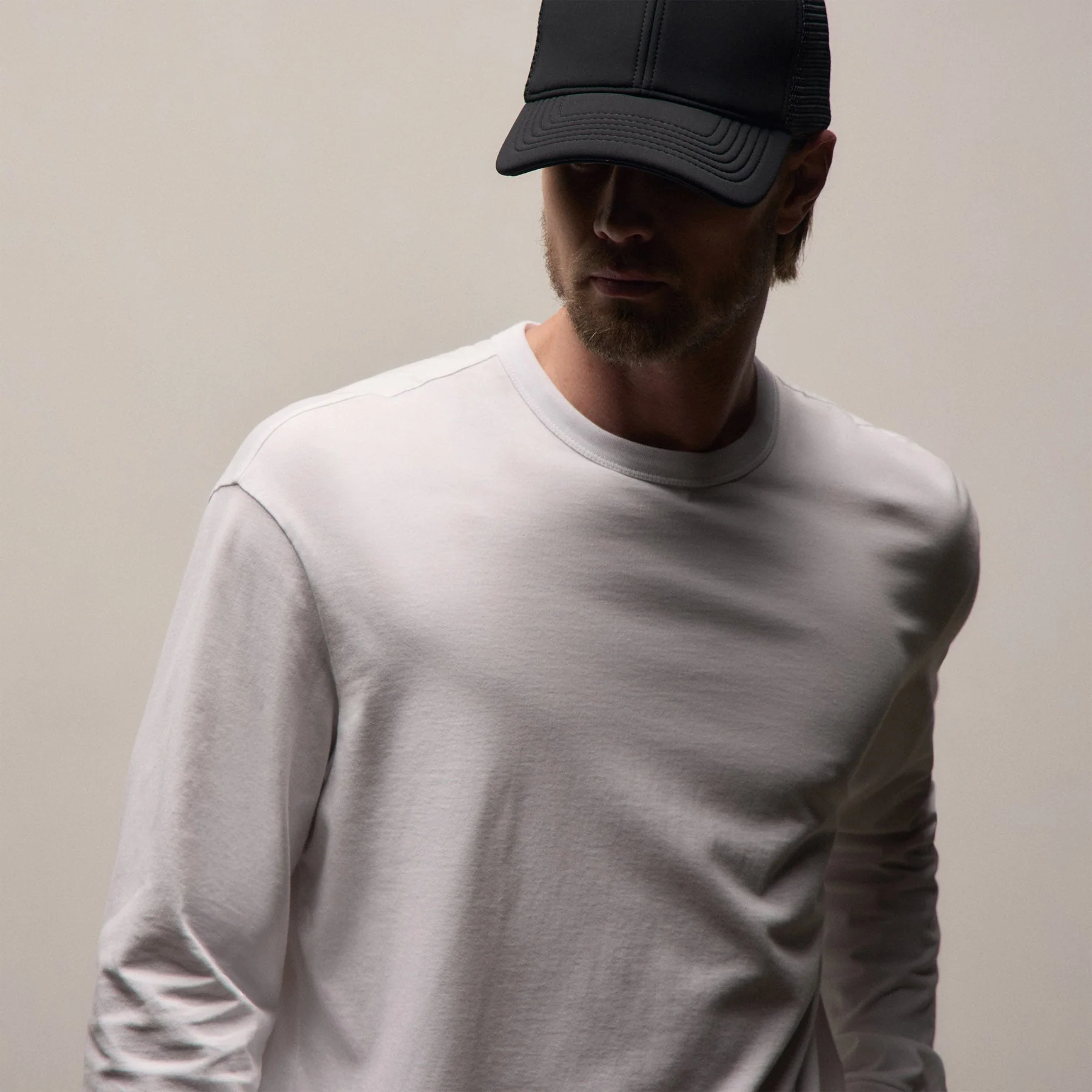 Heavy Luxe Jersey Oversized Long Sleeve - White - Image 3