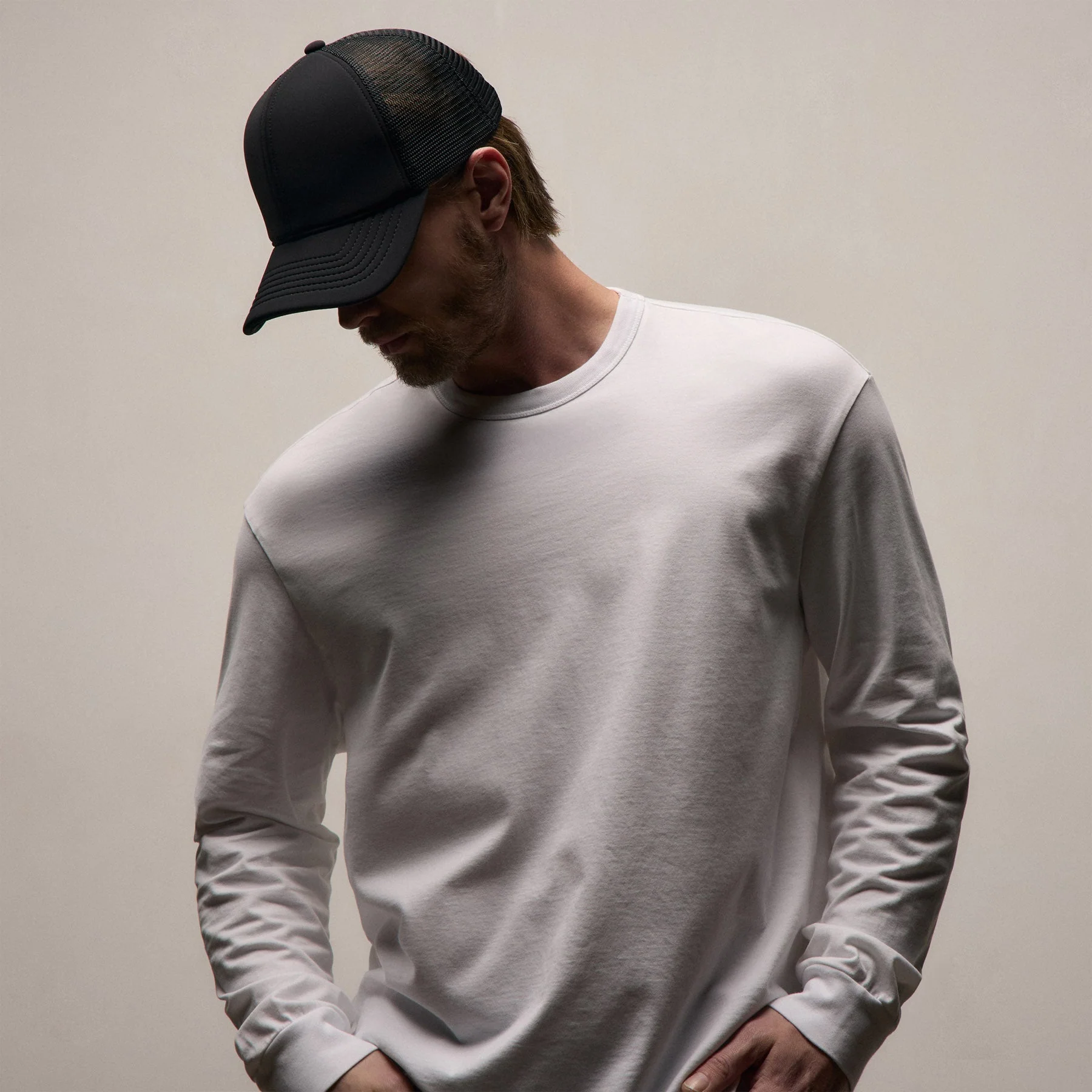 Heavy Luxe Jersey Oversized Long Sleeve - White - Image 4
