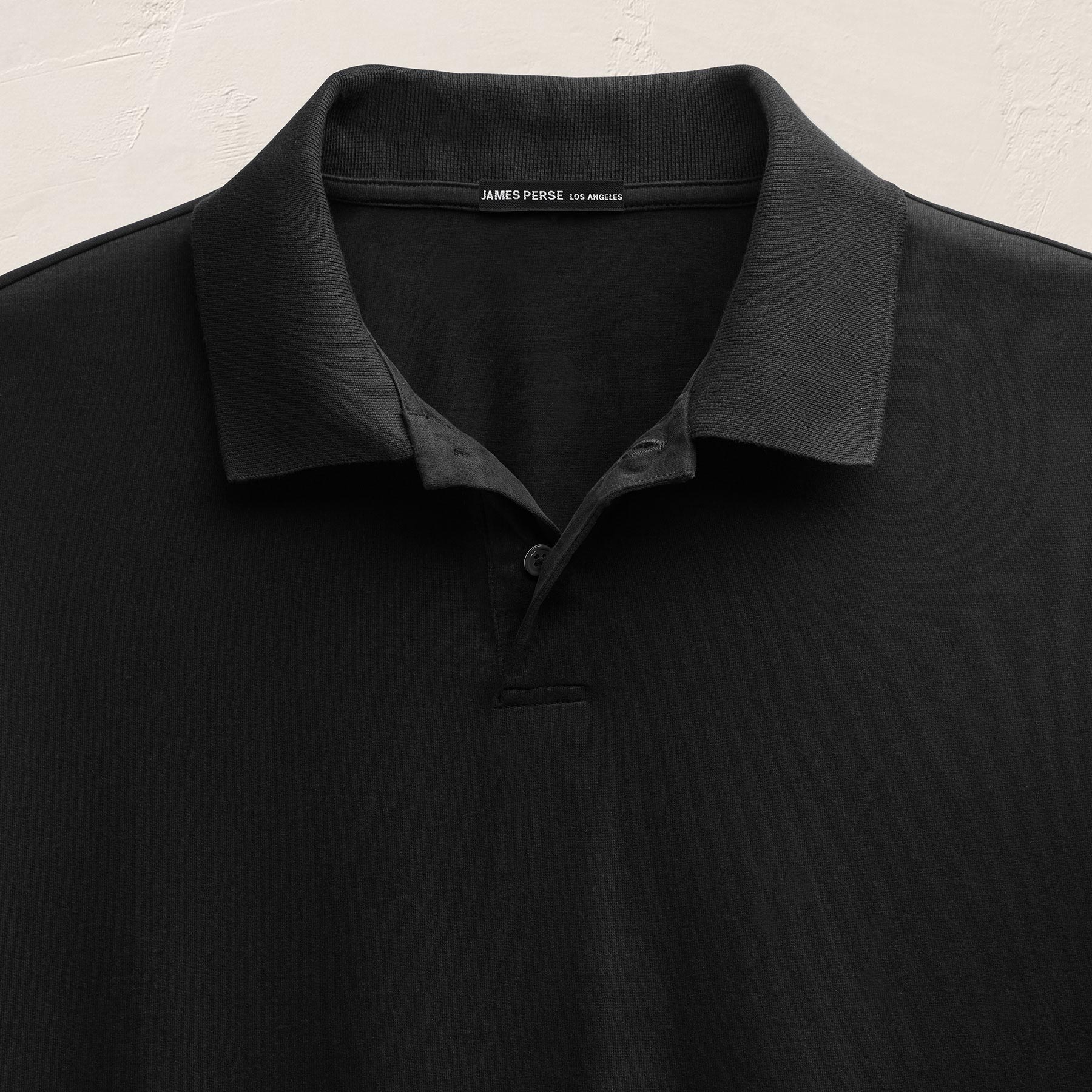 Heavy Luxe Jersey Oversized Polo - Black - Image 4