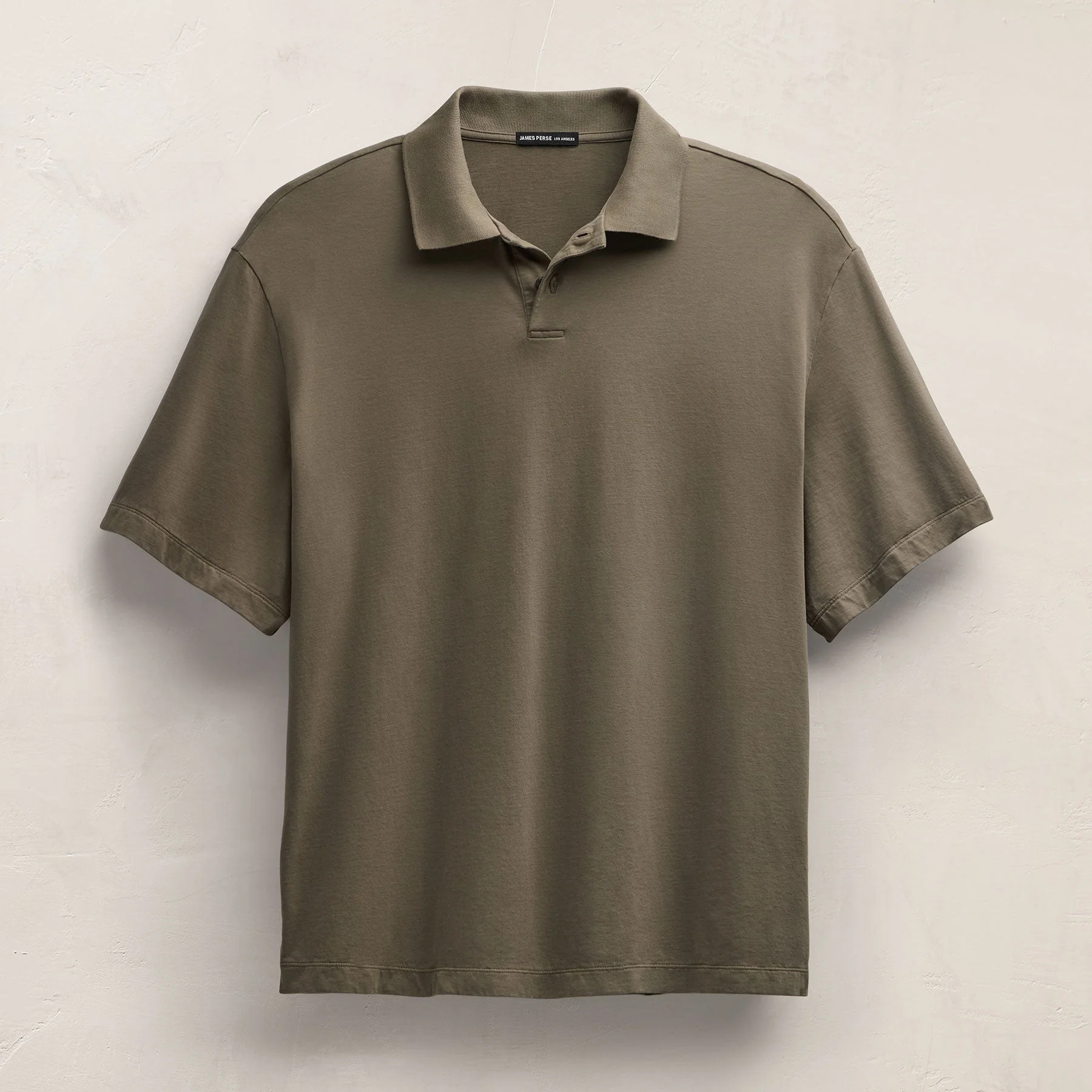 Heavy Luxe Jersey Oversized Polo - Light Olive - Image 2