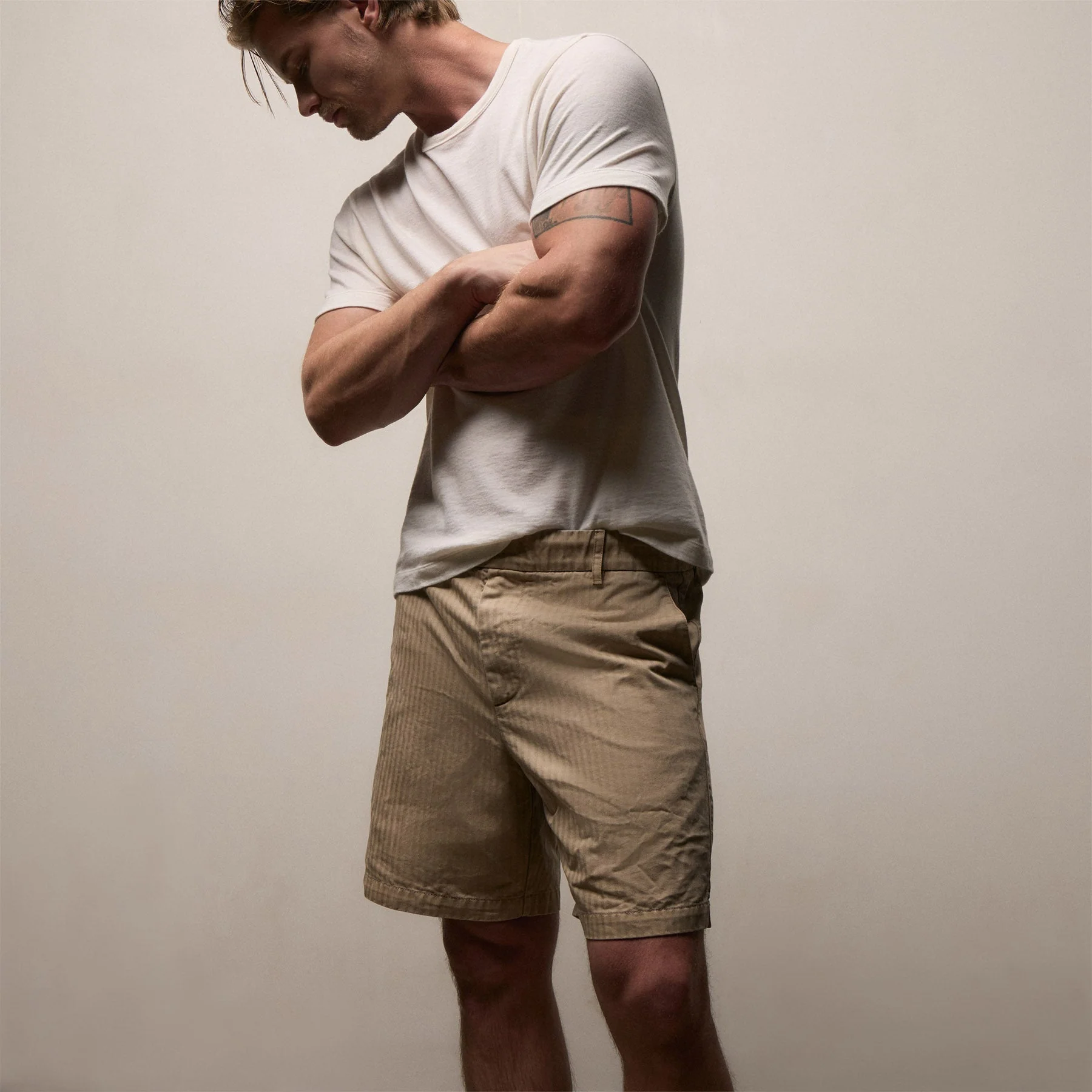 Herringbone Surplus Short - Light Khaki Pigment - Image 5