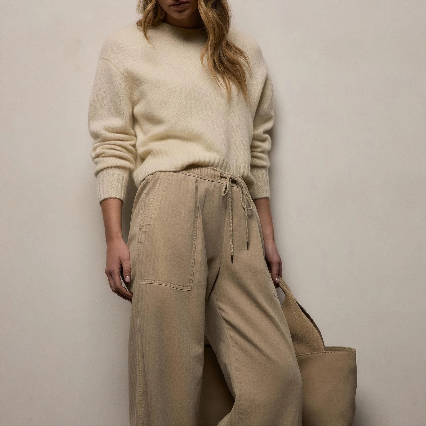 Herringbone Twill Pant - Light Khaki Pigment - Image 2