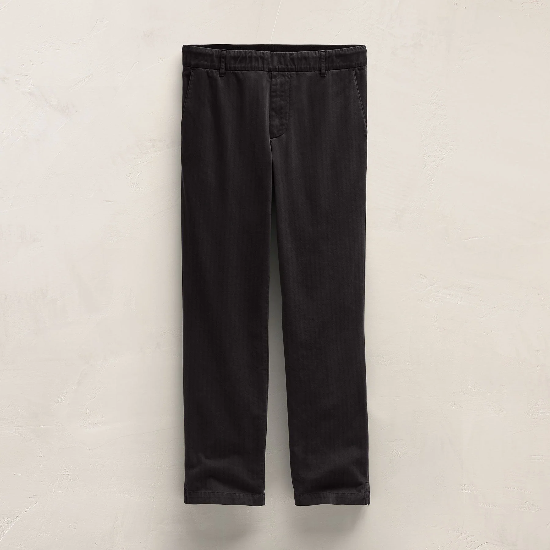 Herringbone Twill Trouser - Black - Image 2