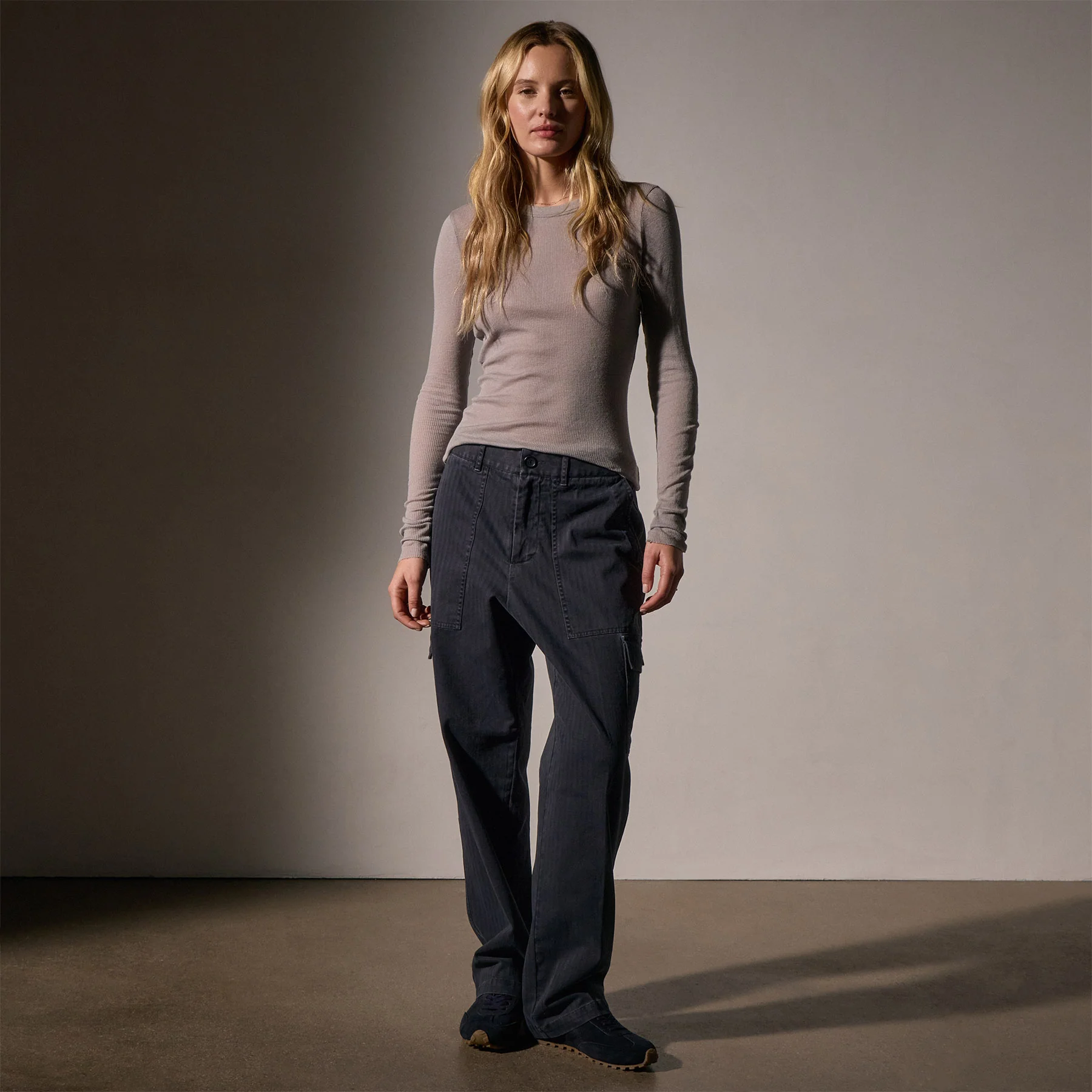 Herringbone Utility Pant - Blue Noir Pigment - Image 4