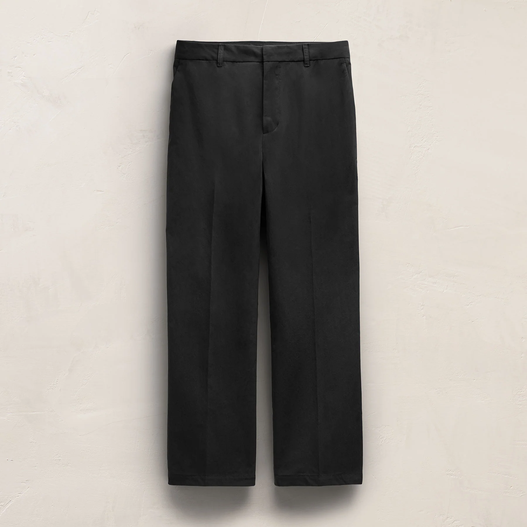 Italian Heavy Poplin Clean Front Trouser - Black - Image 2